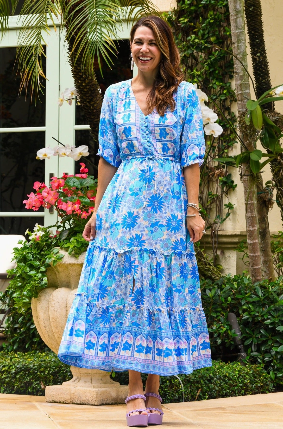 Carrie Dress / Blue-Lilac Light and Breezy Modern Layers