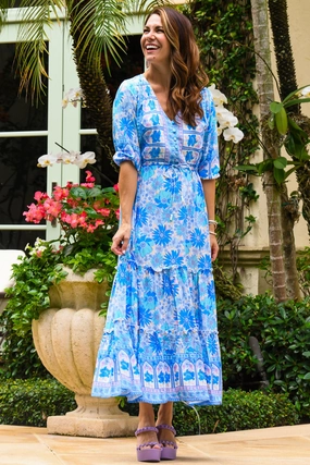 Carrie Dress / Blue-Lilac Chic Comfort Charming Fit