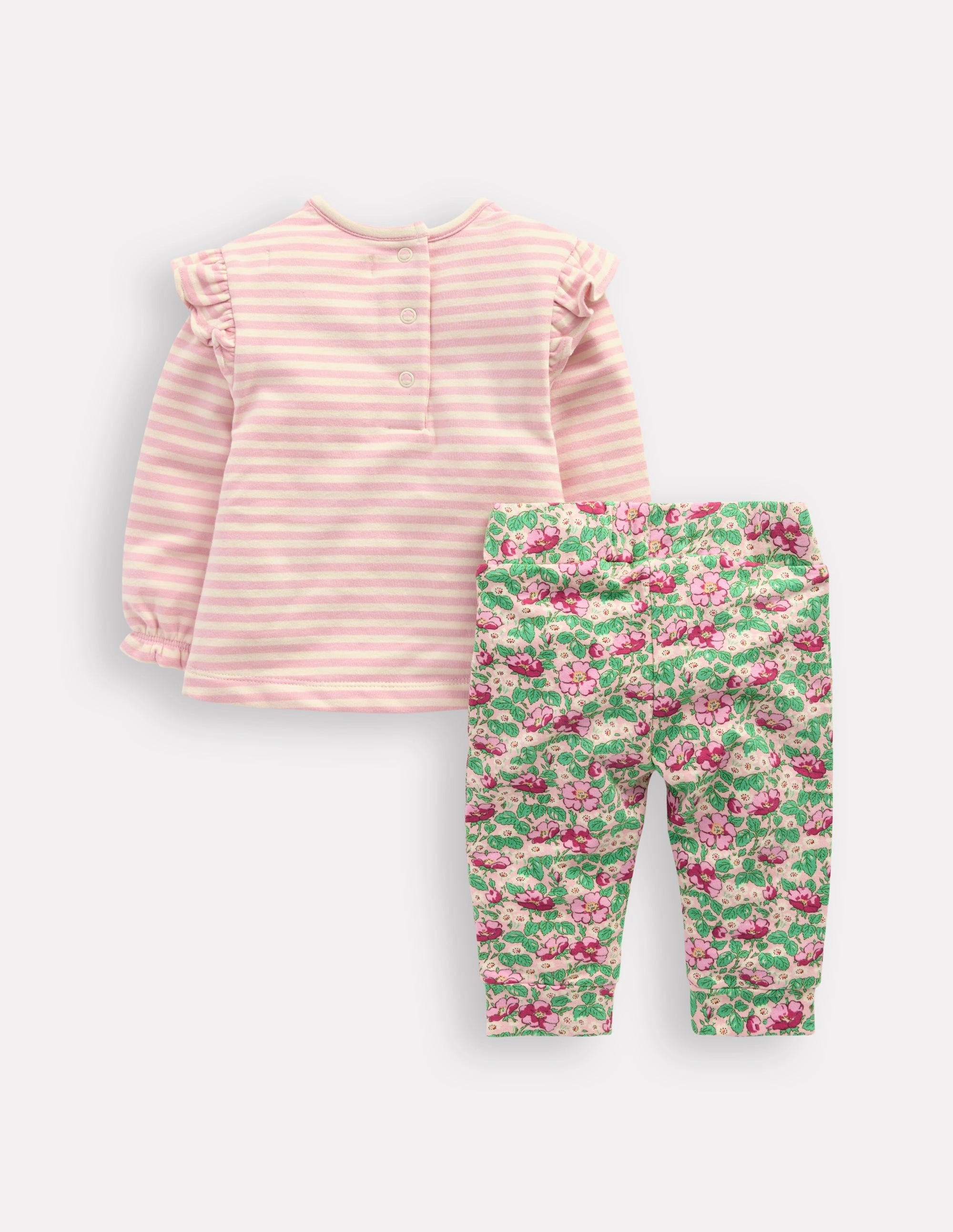 Appliqu Jersey Play Set-Almond Pink/ Soft Ivory Sport Sporty