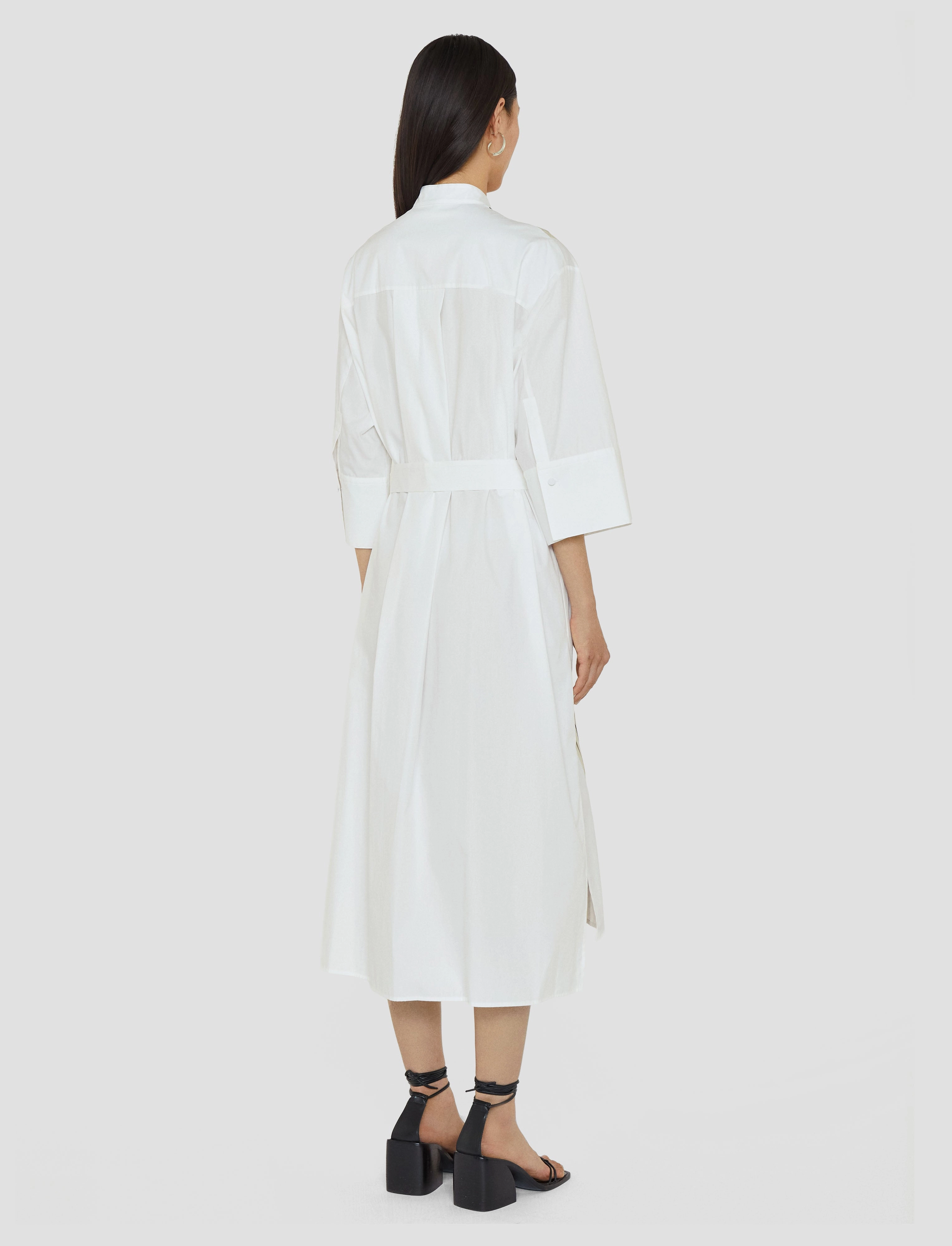 Sculpted Detail Mederic Poplin Colour Block Dress