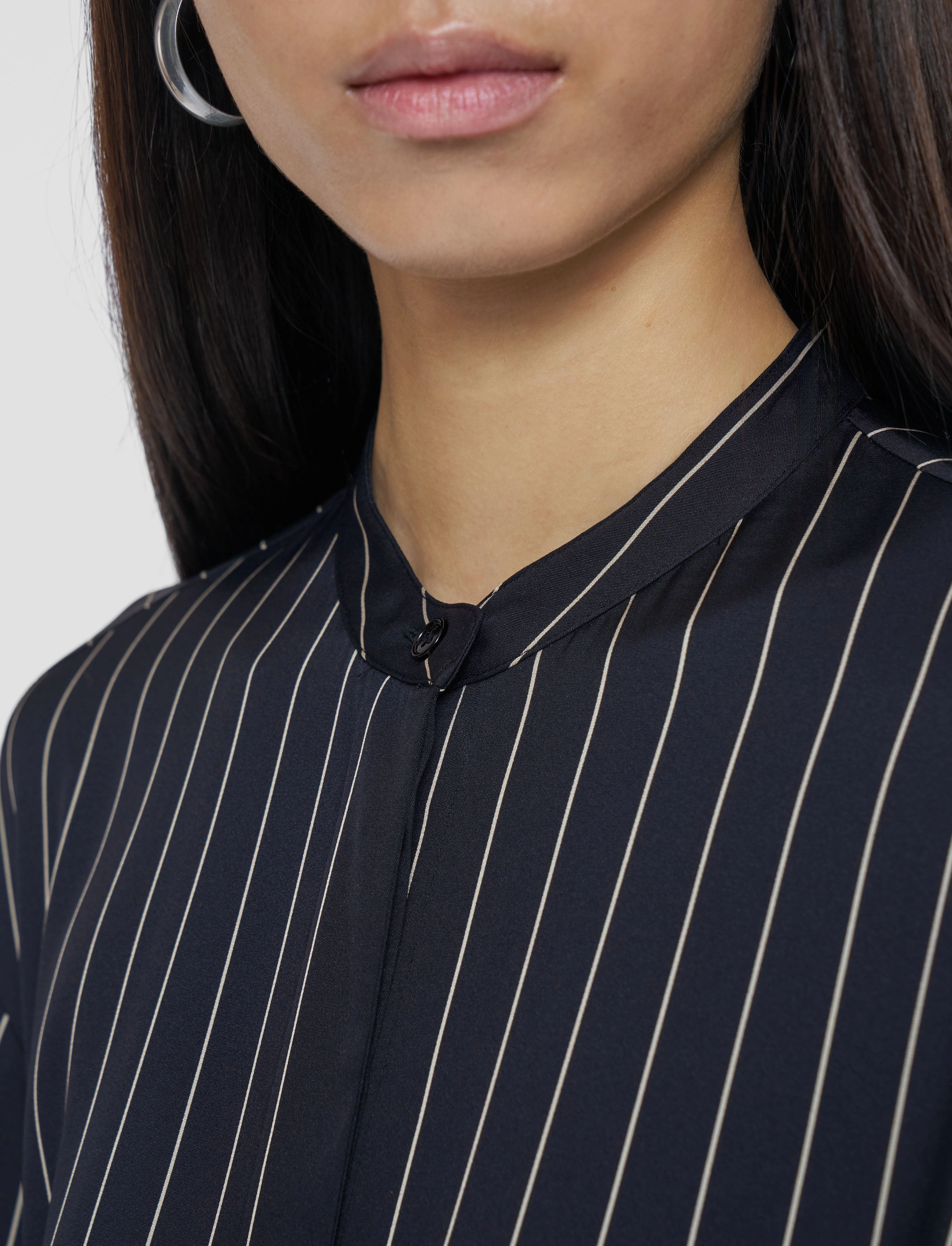 Cool Elegance Orlana Geometric Print Silk Dress