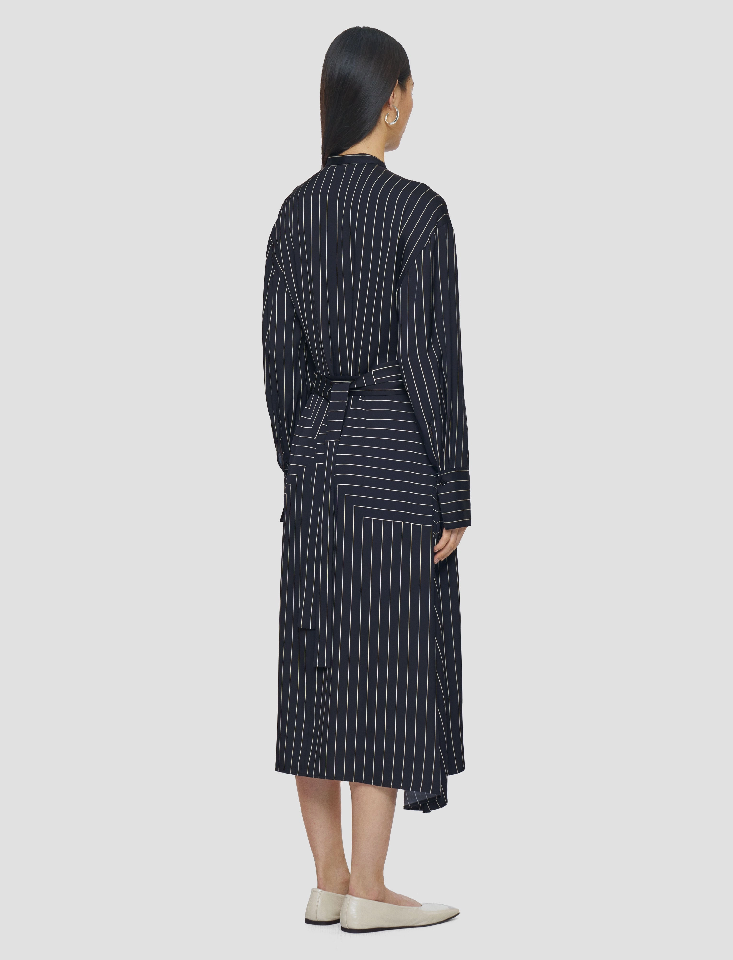 Orlana Geometric Print Silk Dress Soft Vibes