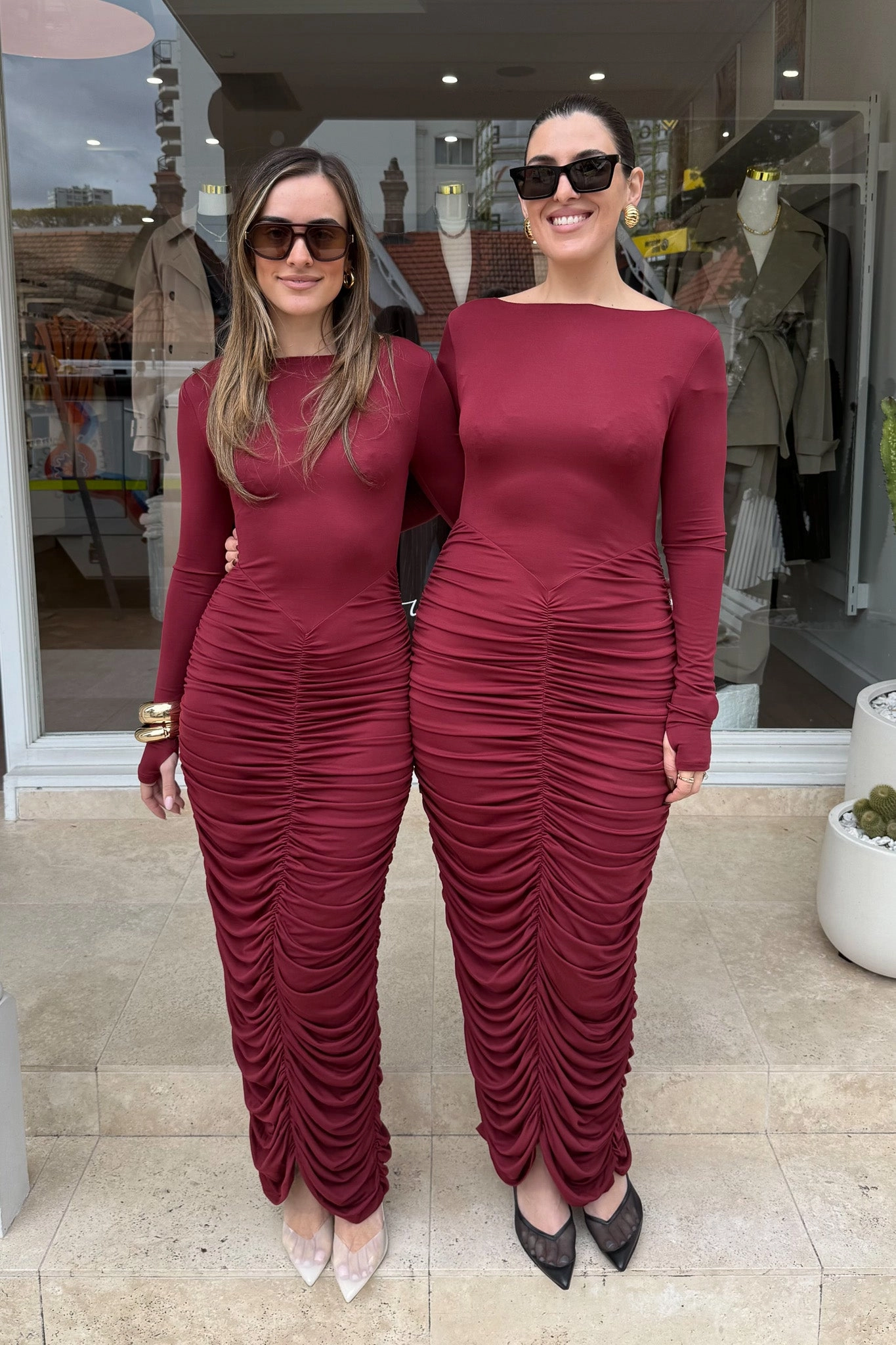 All Occasion Caterina Midi Dress Burgundy
