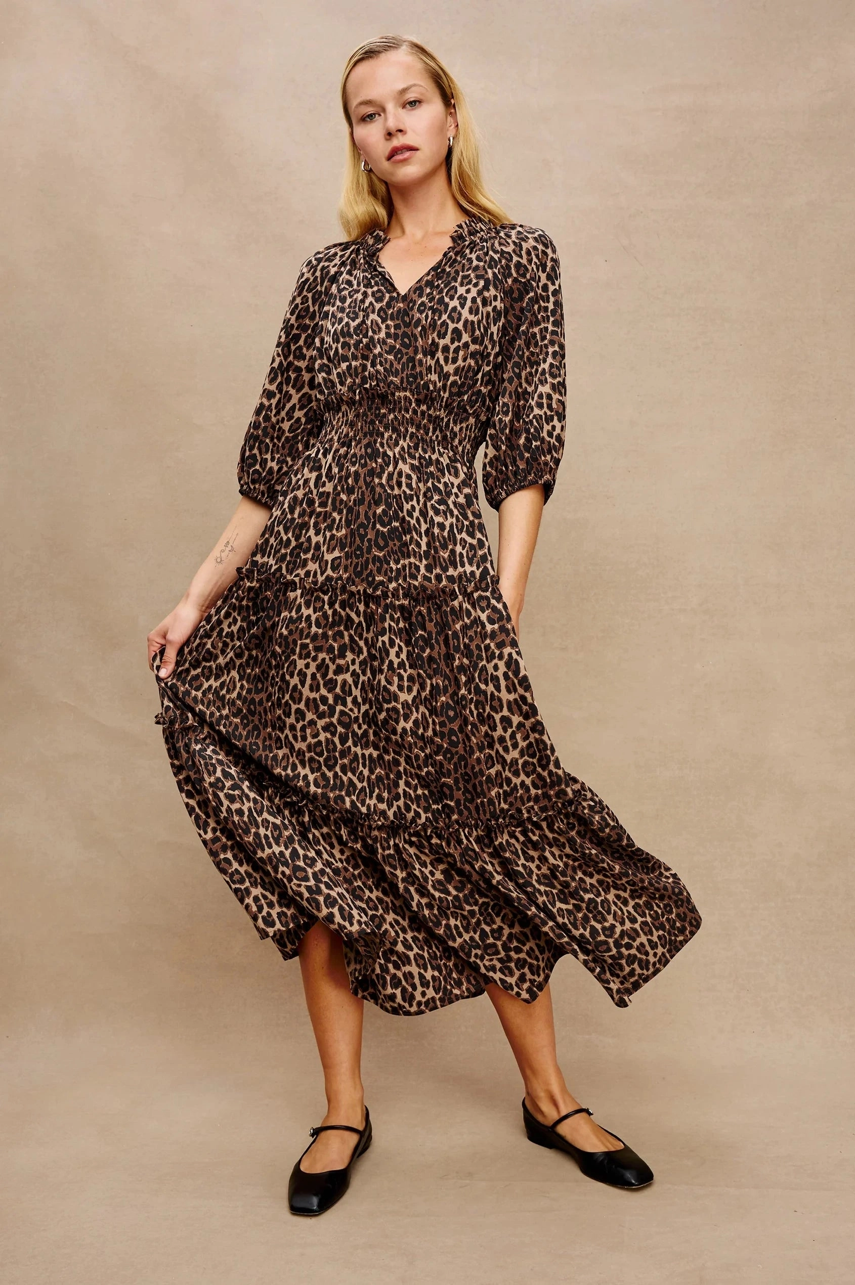 Caterine Dress Brown Nala Evening Glow