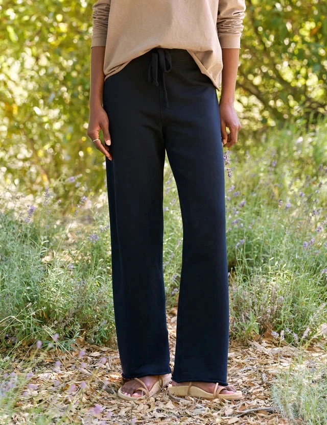 Catherine Full-Length Favorite Sweatpant British Roll Navy Flexible Ankle Cuffs