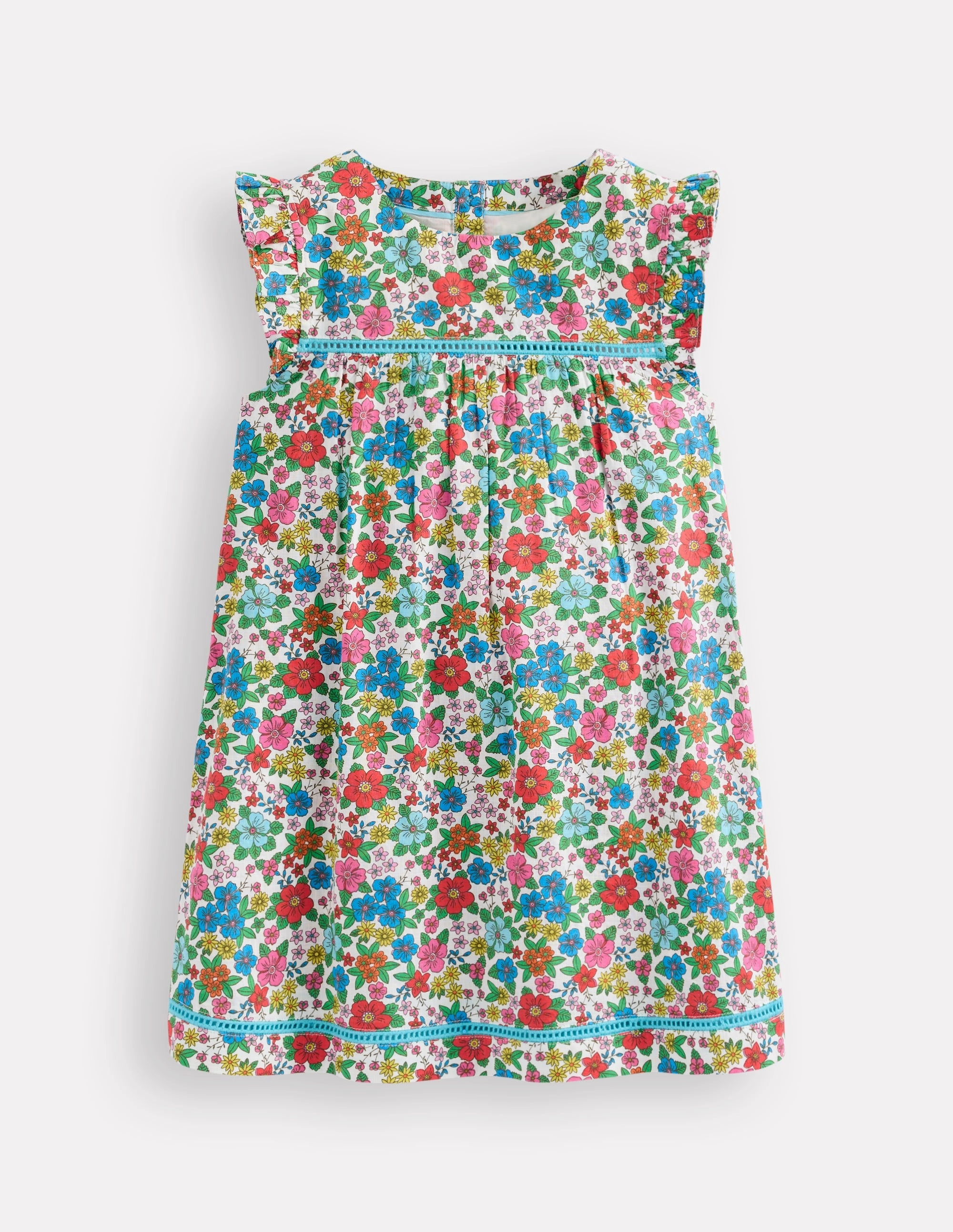 Vibrant Aesthetic Celia Woven Holiday Dress-Multi Holiday Flowerbed
