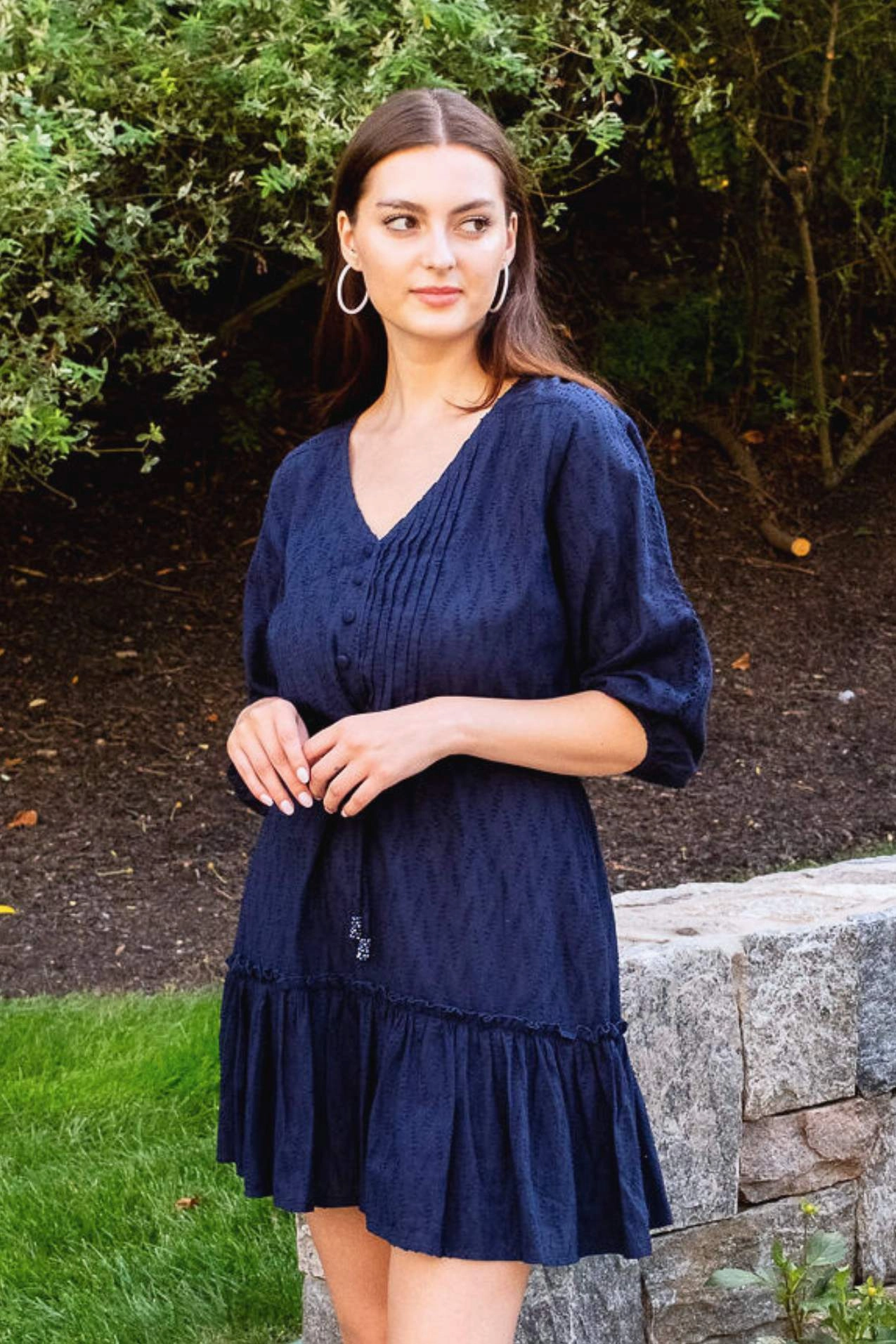 Carrie Dress Short / Navy Repair-Friendly