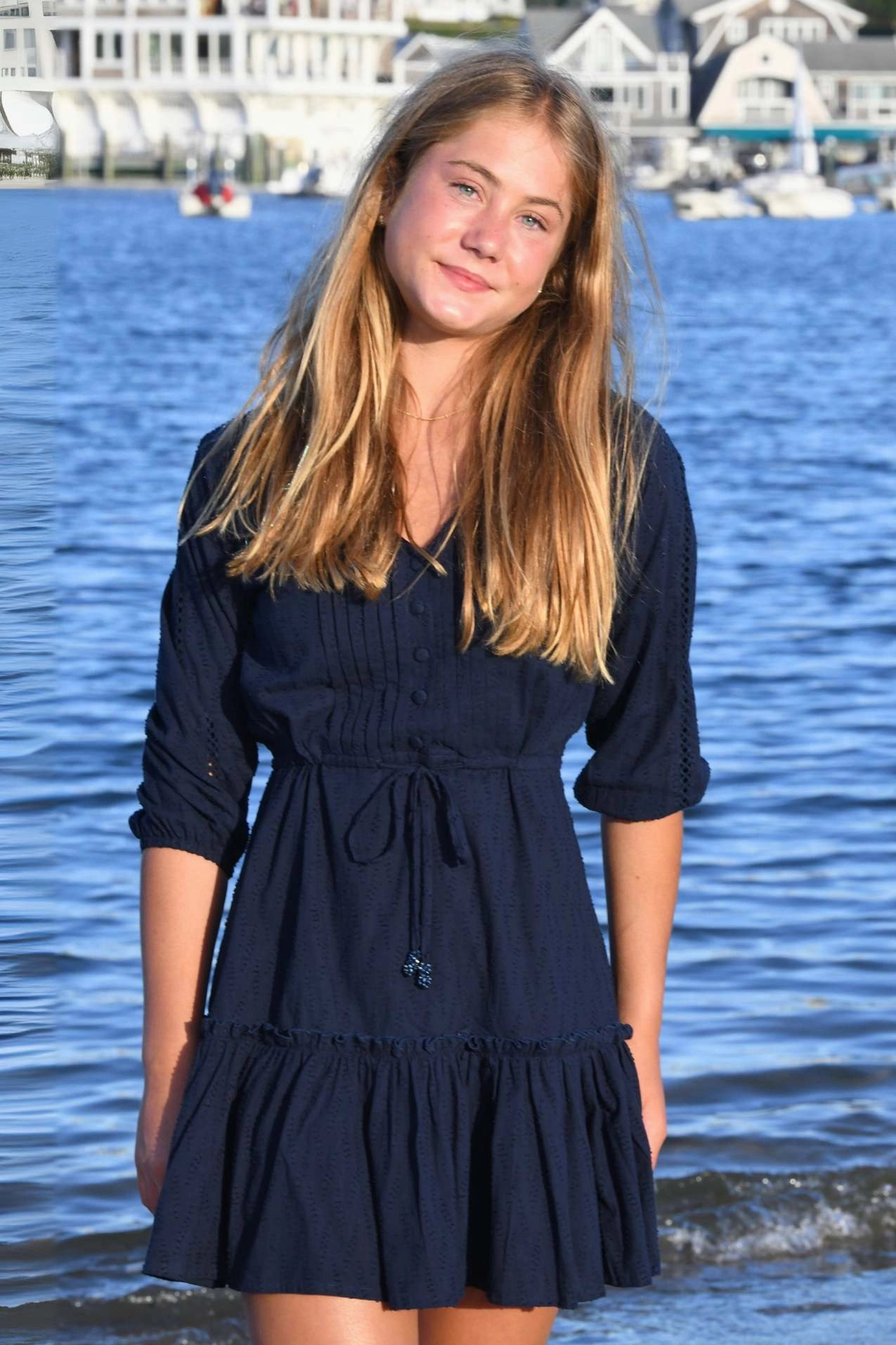 Dry-Clean-Only Adjustable-Length Carrie Dress Short / Navy