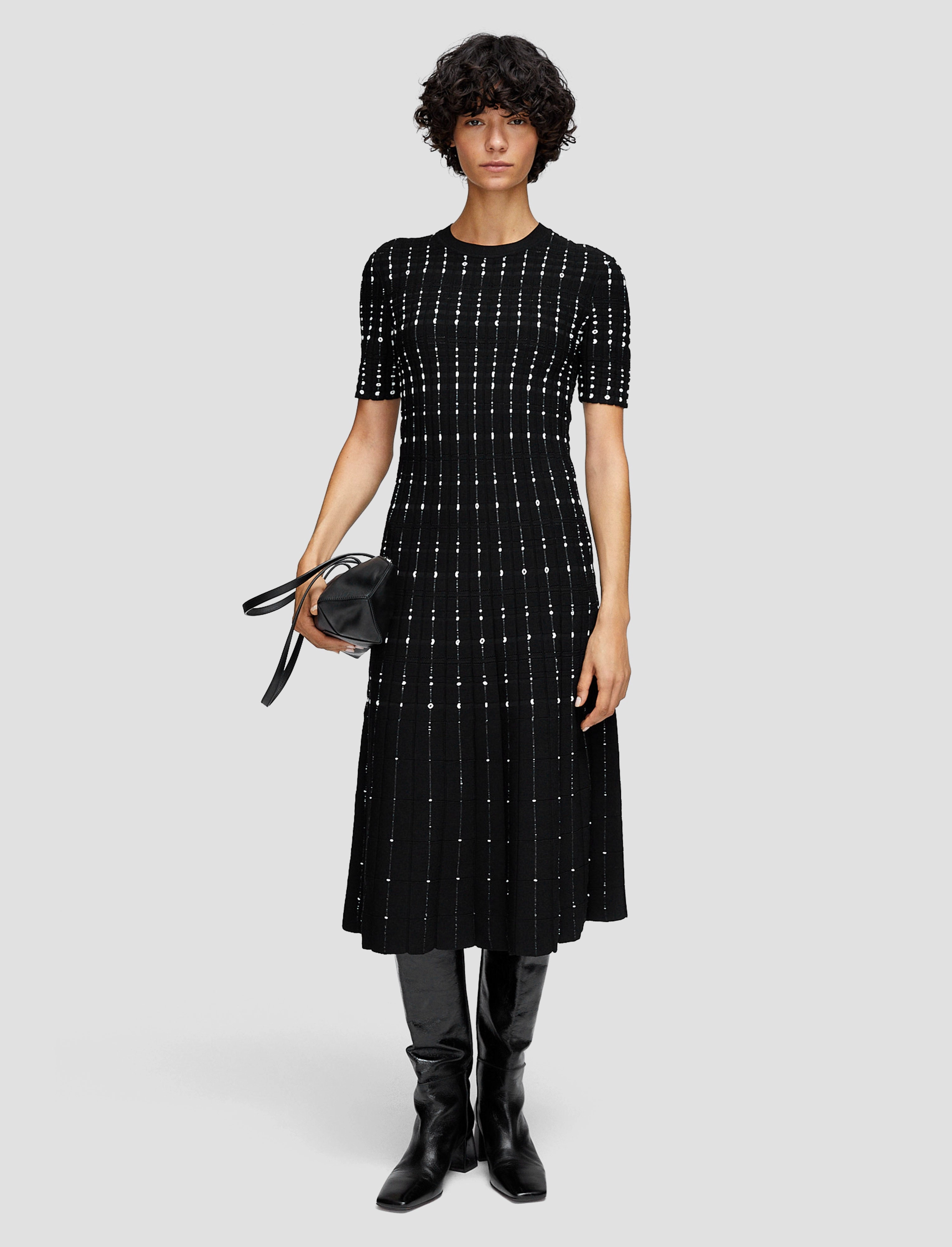 Stylish dinner attire Fragmented Stripes Dress