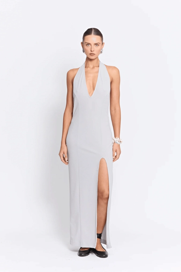 Eddie Dress Cloud Grey Festive Wear Dark Tones