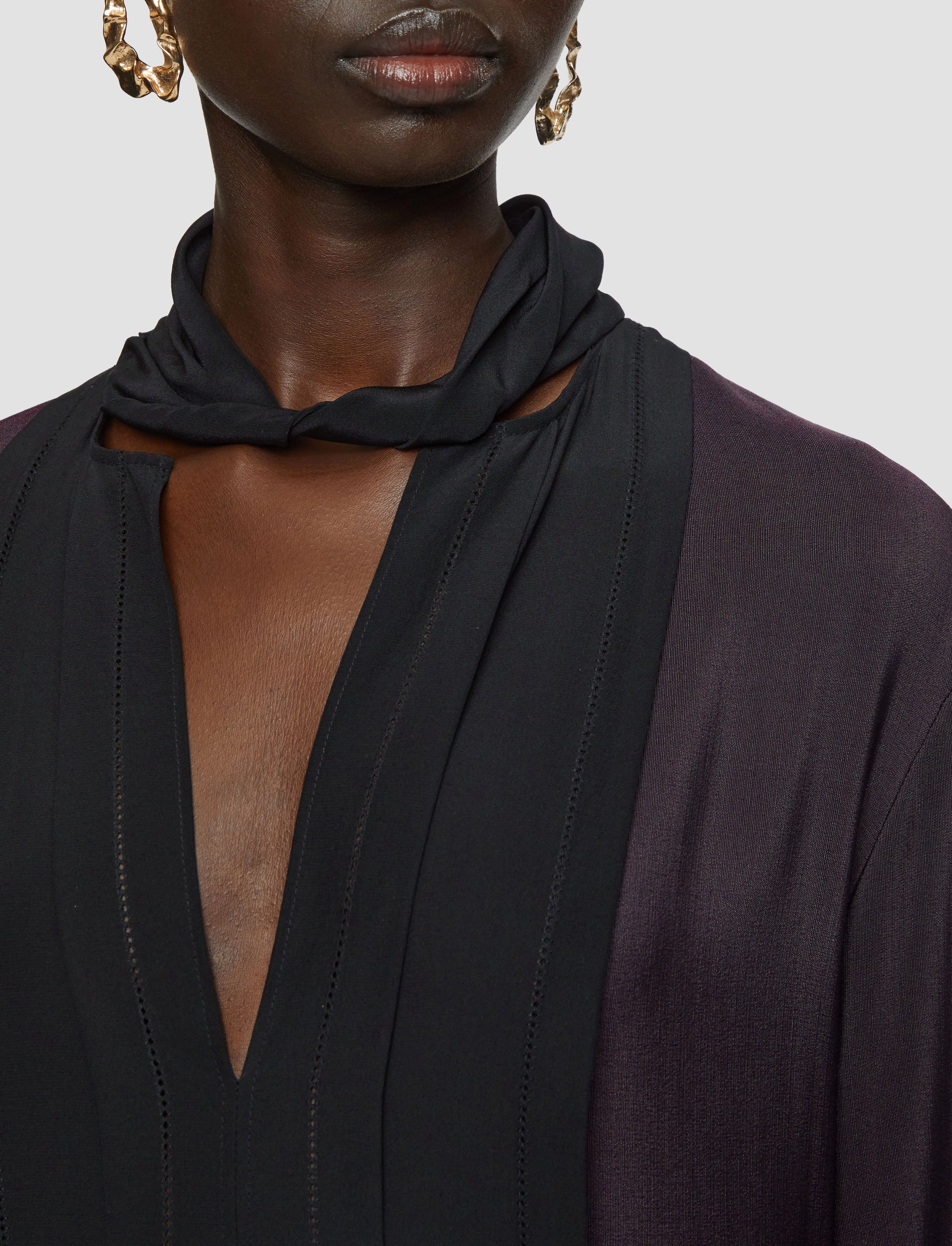 Elegant Layers Duris Evening Silk Blend Dress