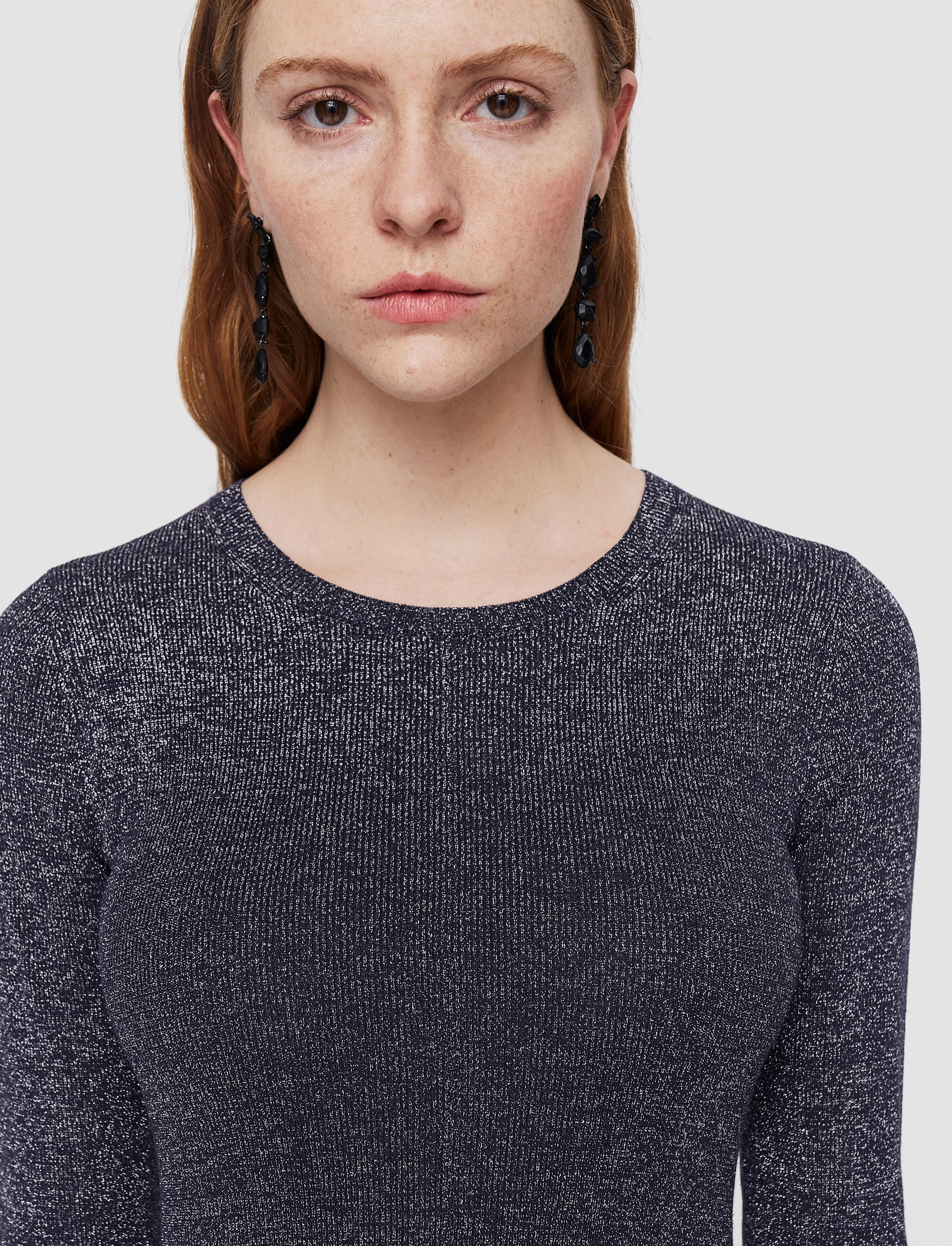 Lurex Knit Dress Chill Wear Color-Blocked