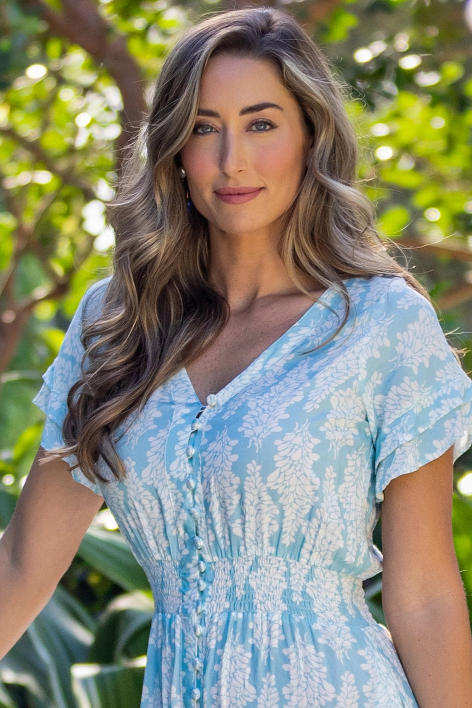 Matte-Lining Simple Flow Christina Dress / Topaz