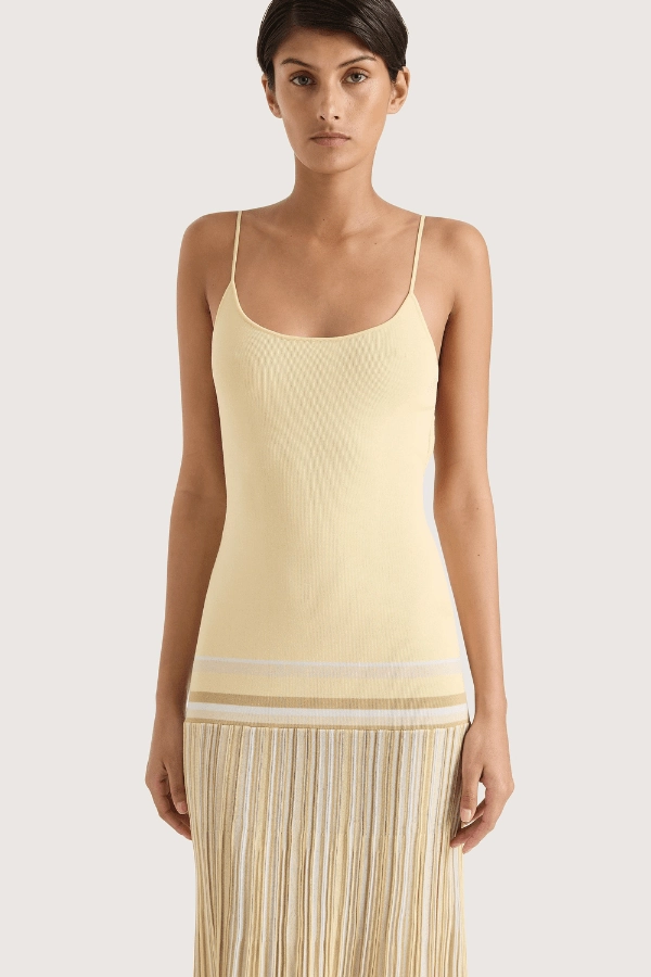 Chic Style Wear Light Aesthetic Citara Maxi Dress Butter Stripe