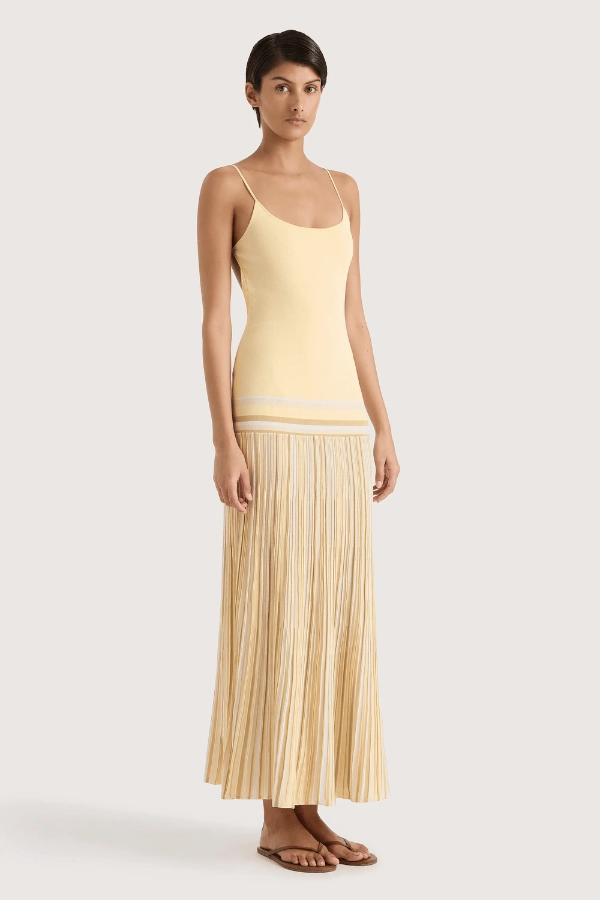 Limited-Edition Year Rounder Citara Maxi Dress Butter Stripe