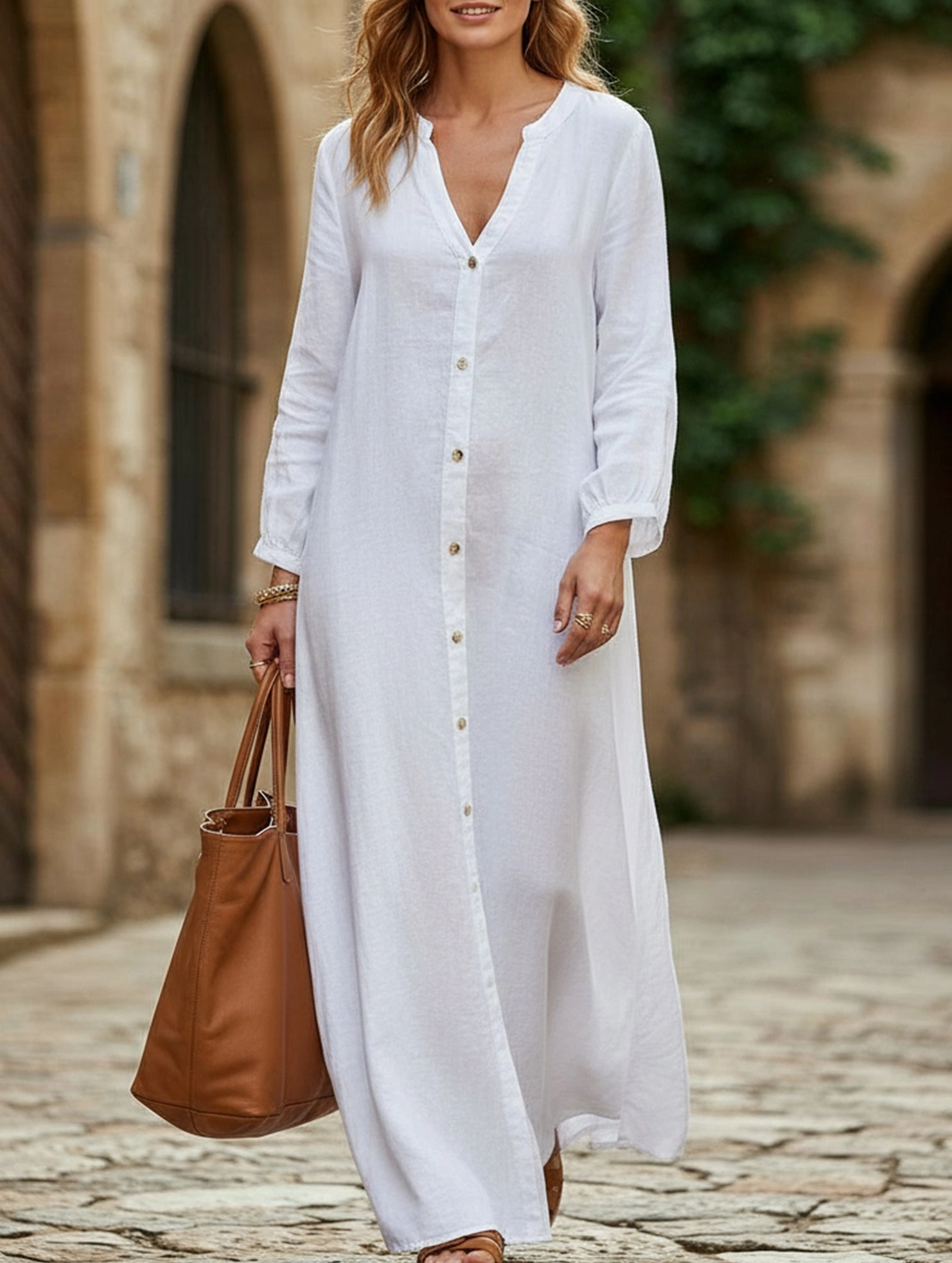 Premium Material Casual long-sleeved cardigan dress