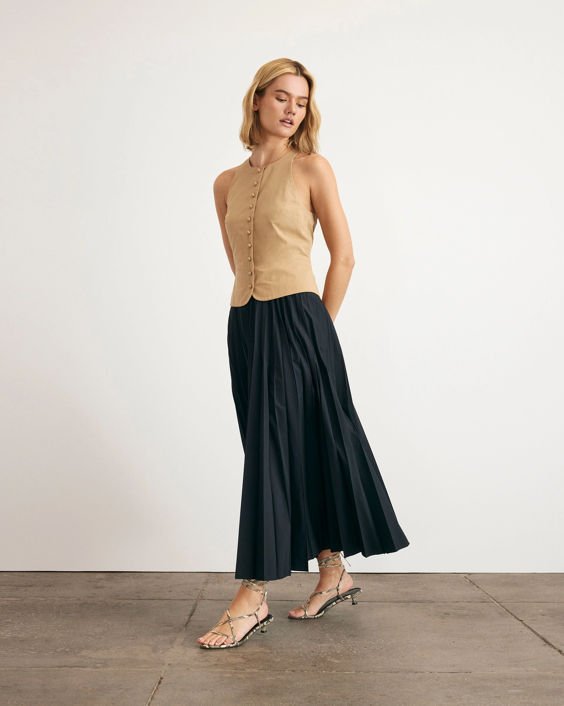 Robbie Dress Cinched-Waist Chic Comfort