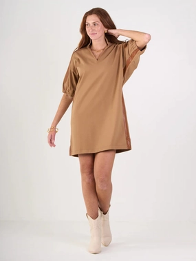 Emily Mccarthy Poppy Dress in Luggage Ponte Comfortable fit-and-flare dress Functional Wear