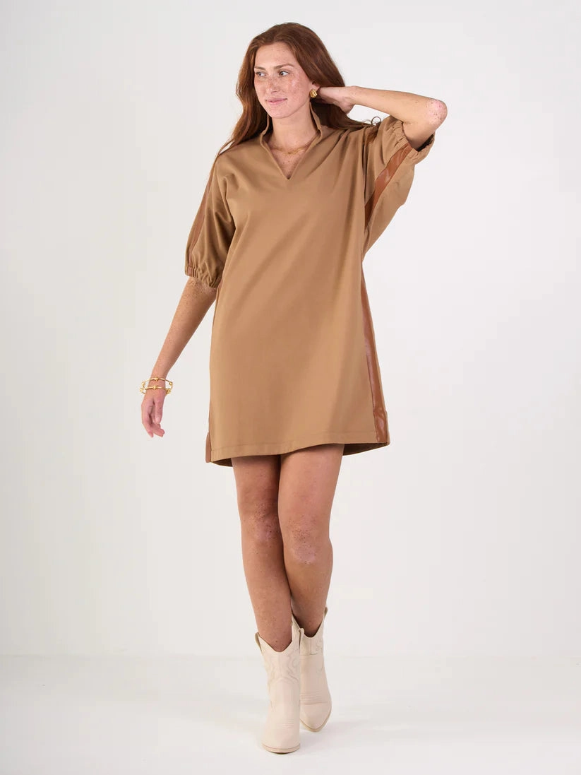 Urban Spirit Emily Mccarthy Poppy Dress in Luggage Ponte