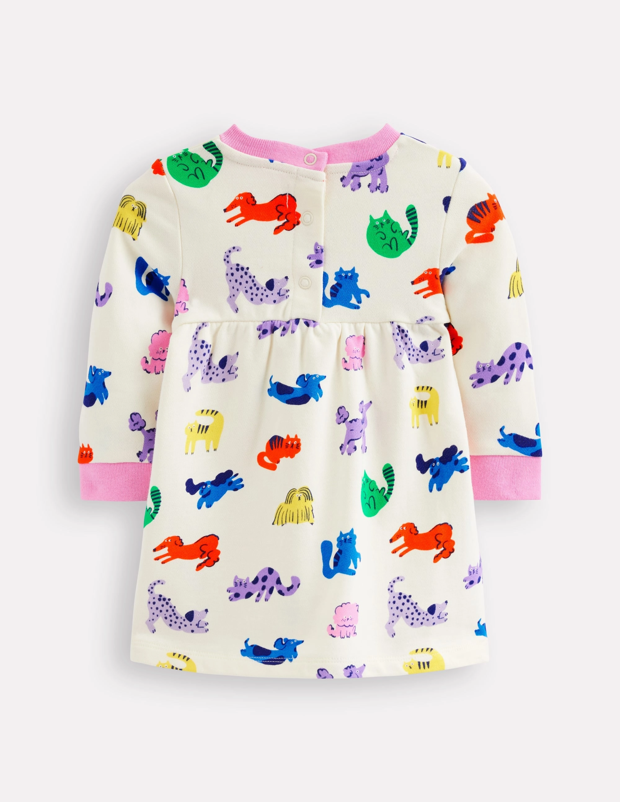 Soft Shape Sweatshirt Dress-Rainbow Pets