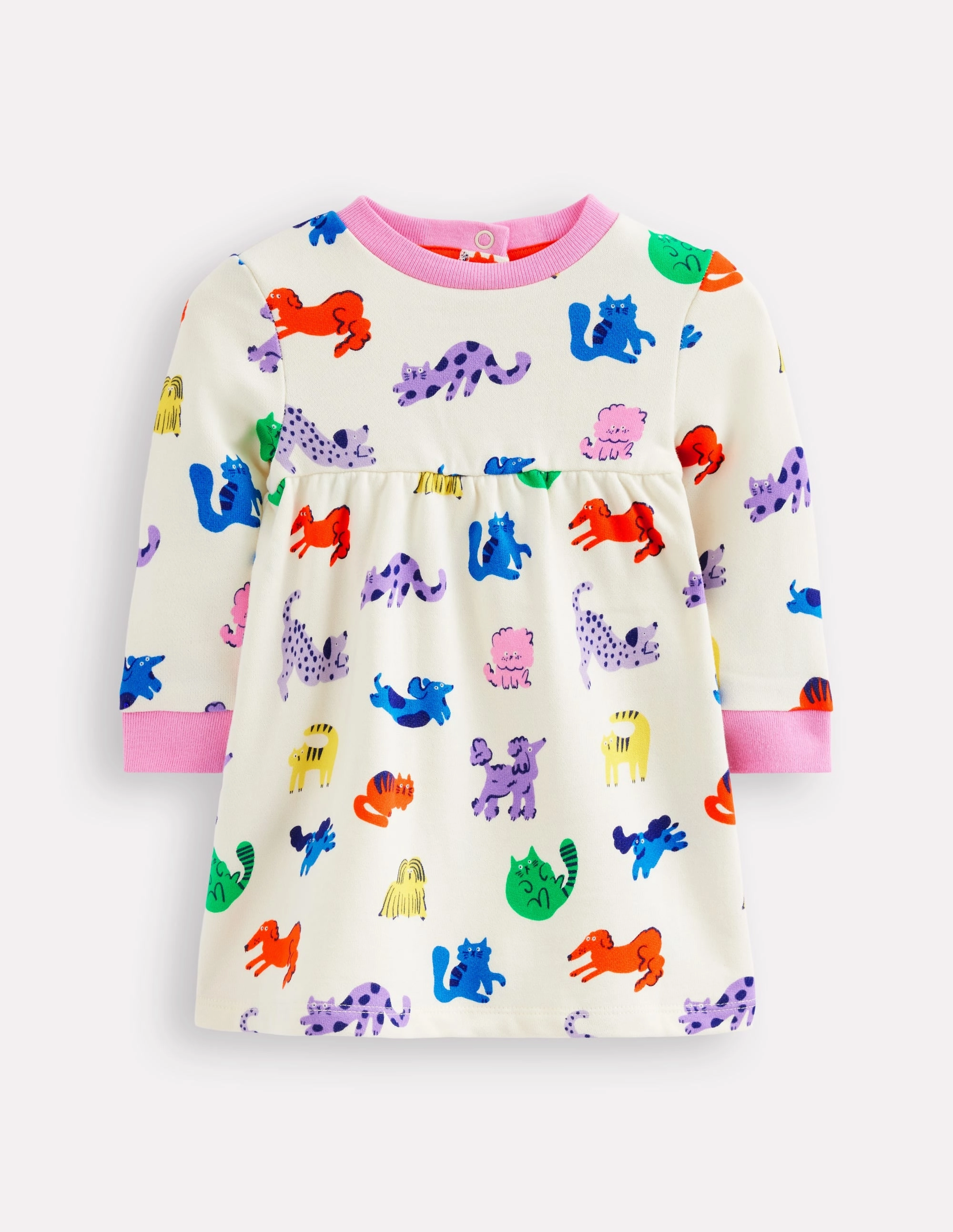 Breezy Comfort Everyday-Comfort Sweatshirt Dress-Rainbow Pets