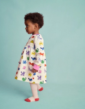 Neutral Flow Tear-resistant Sweatshirt Dress-Rainbow Pets