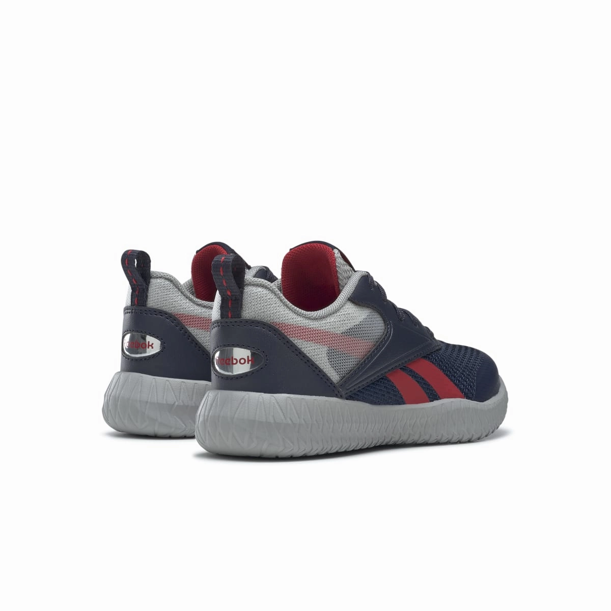 REEBOK GX4002 FLEXAGON ENERGY 3.0 JR'S (Medium) Navy/Grey/Red Textile Running Shoes Park Step