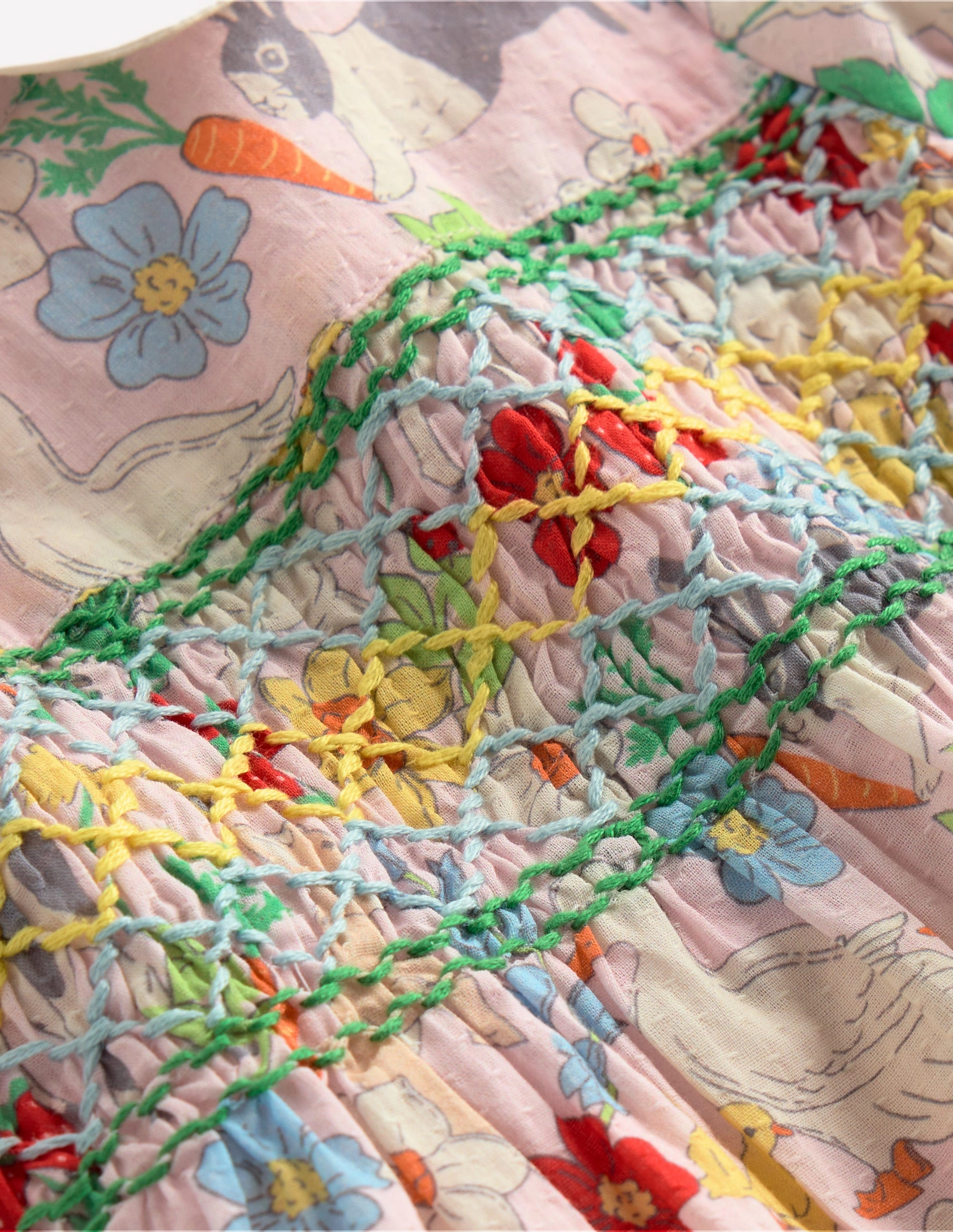 Effortless Fit Lounge Vibes Traditional Smock Dress-French Pink Spring Meadow