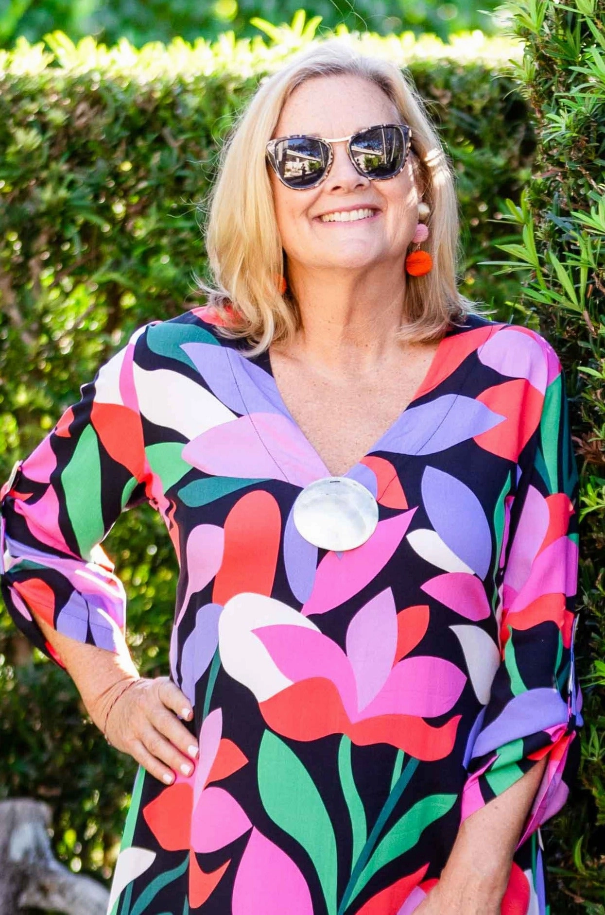 Seychelles Kaftan / Black Fuchsia Mood Focused