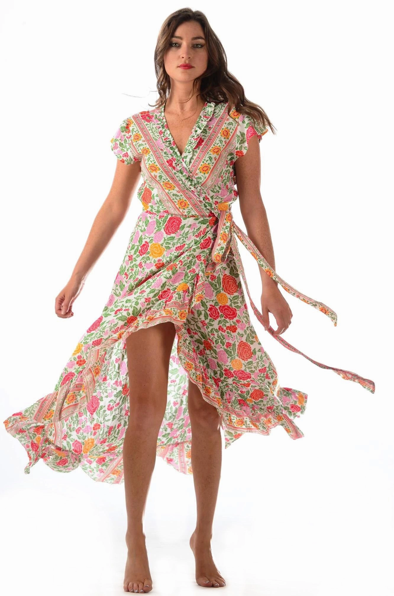 monochrome Pure Aesthetic Voyager Dress / White Rose