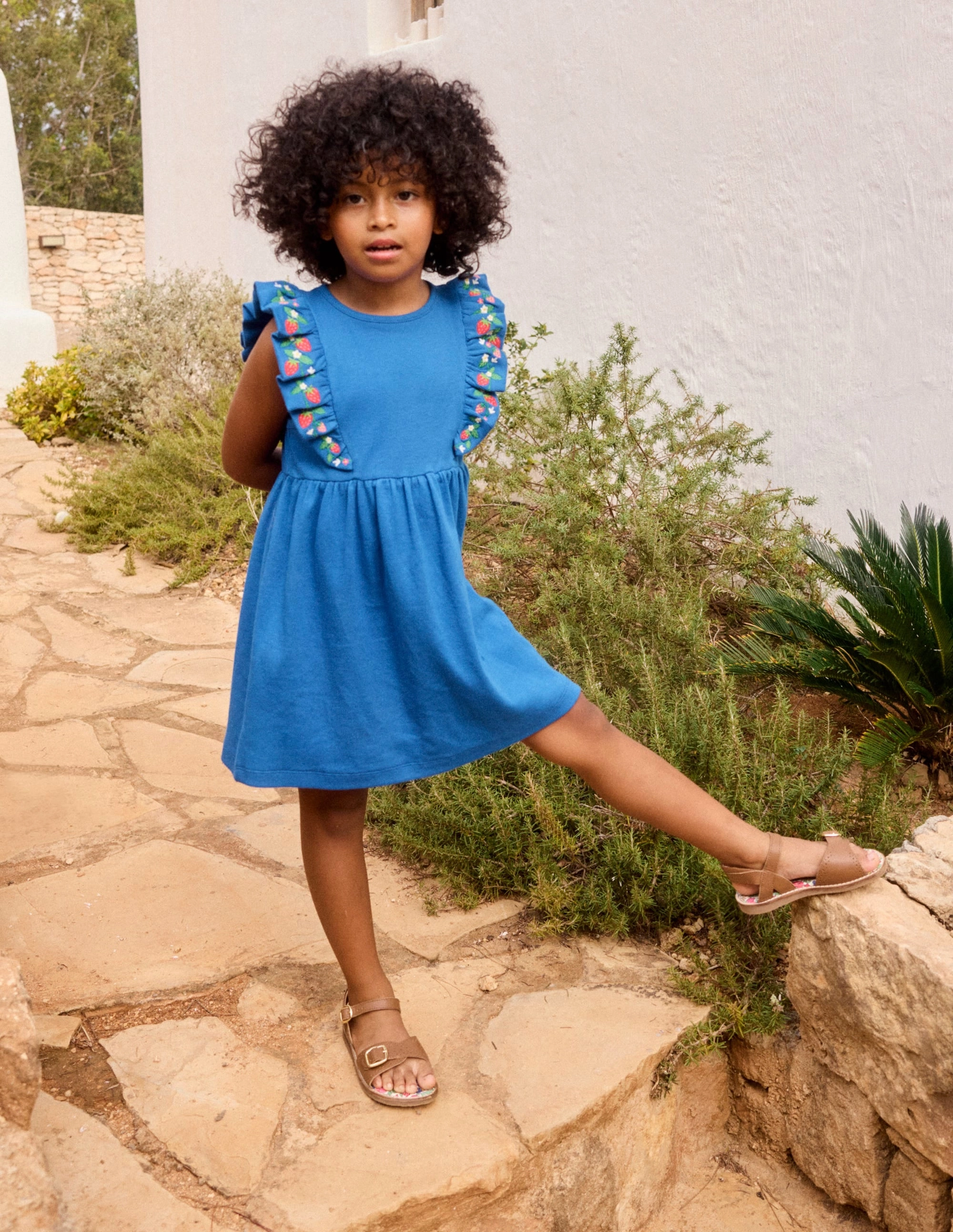 Frieda Embroidered Dress-Gallery Blue Style Upgrade