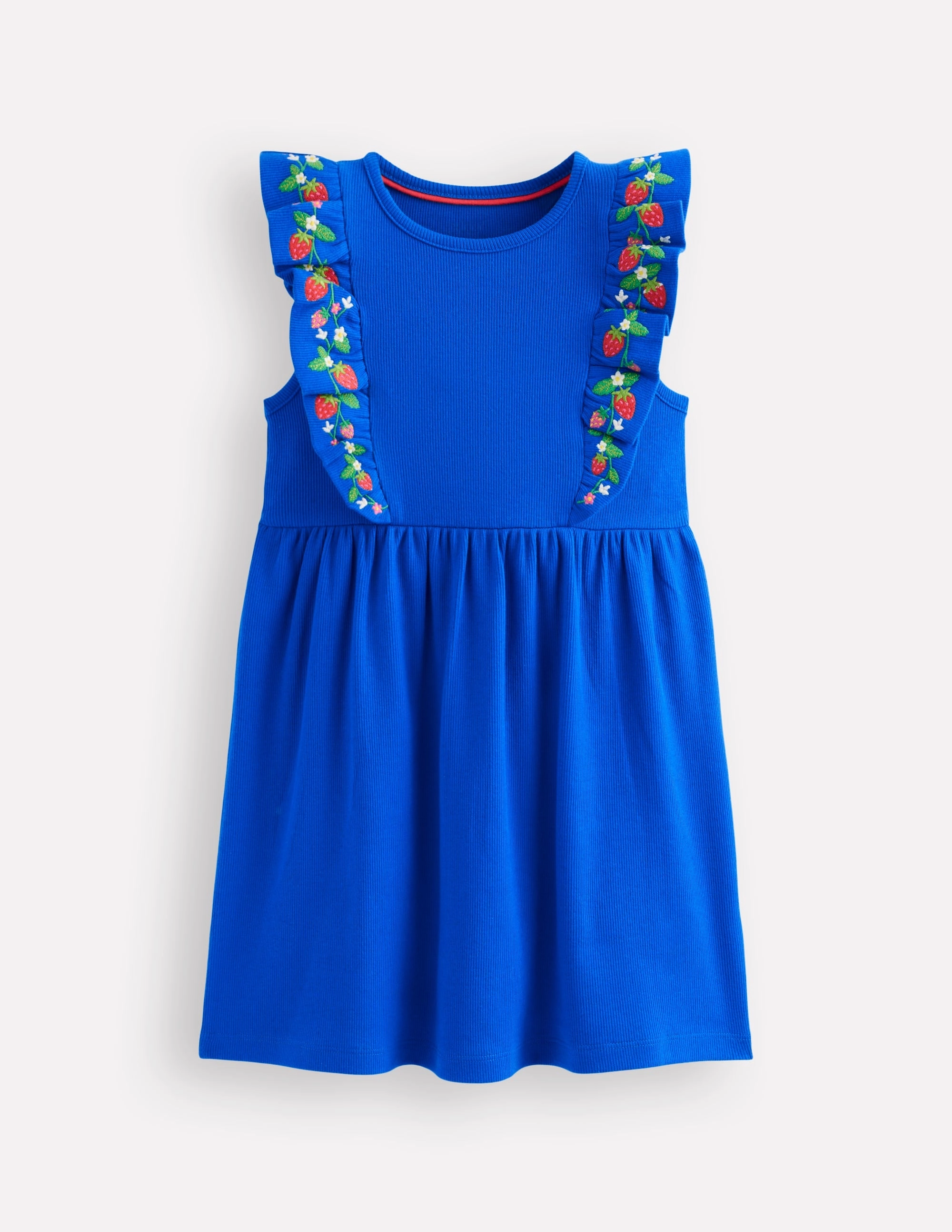 Frieda Embroidered Dress-Gallery Blue Flattering Design