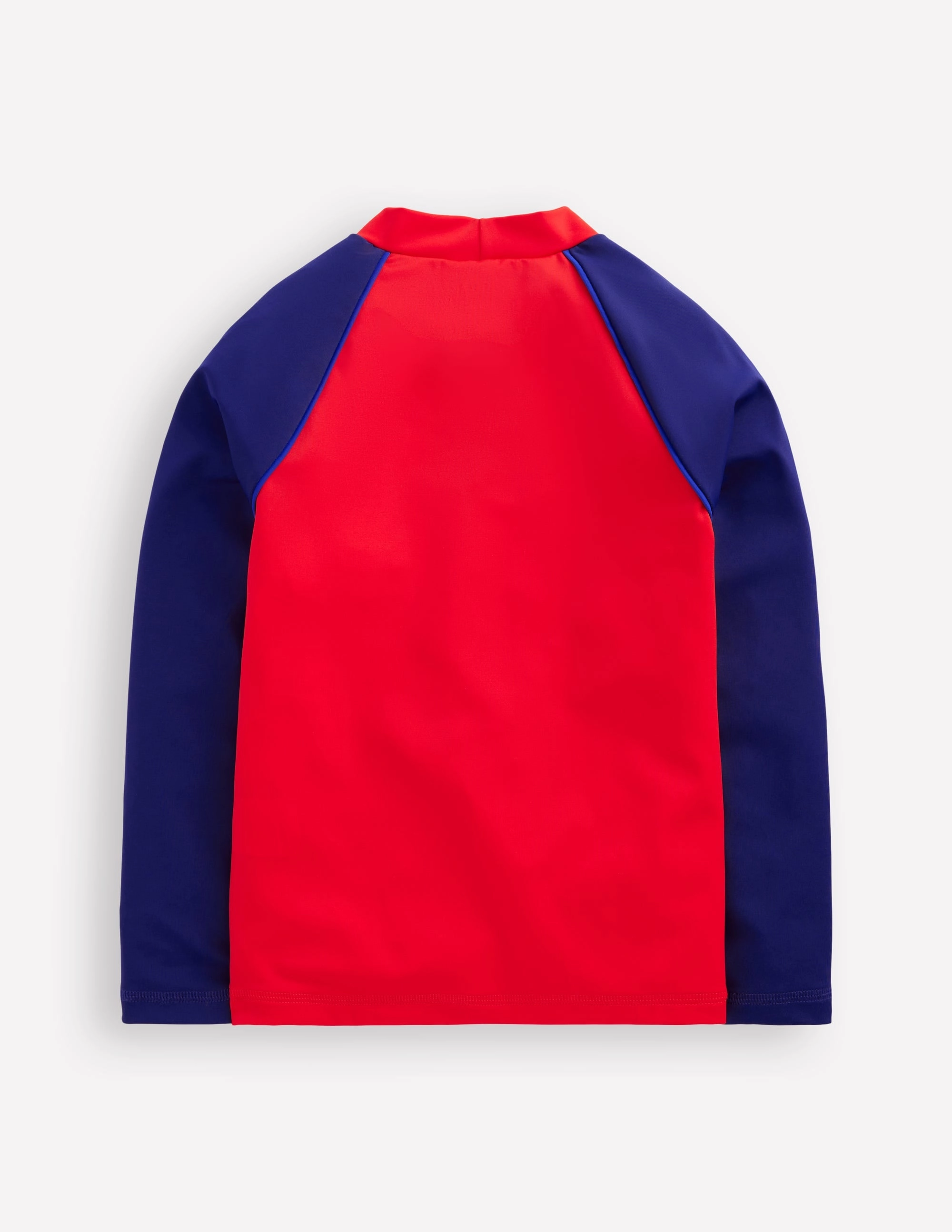 Colour Block Rash Vest-Poppy Red Ruffled edge