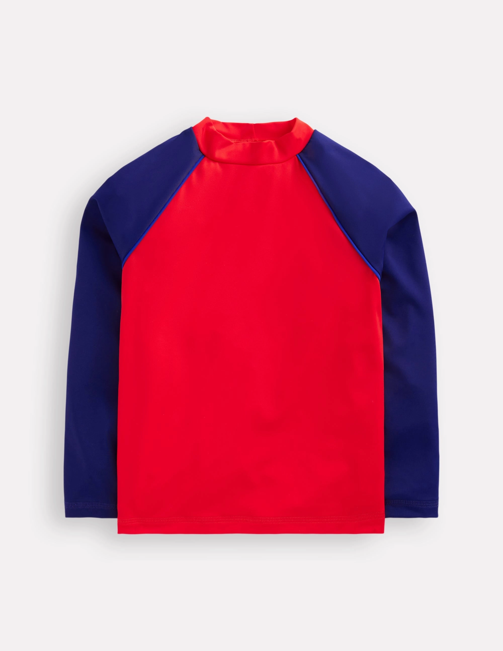 Colour Block Rash Vest-Poppy Red Wrinkle-Free