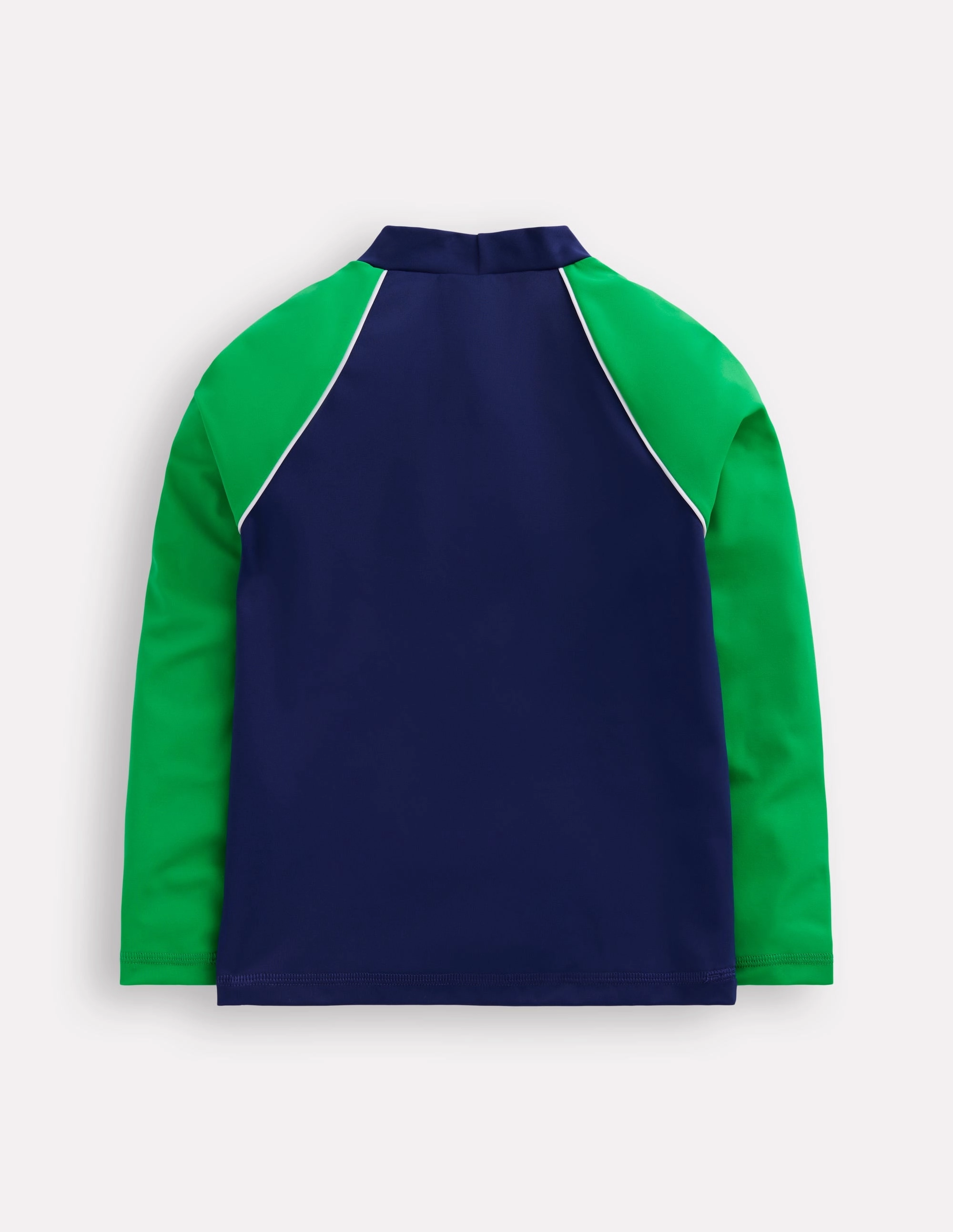 Colour Block Rash Vest-Sapphire Blue Molded Cups Support
