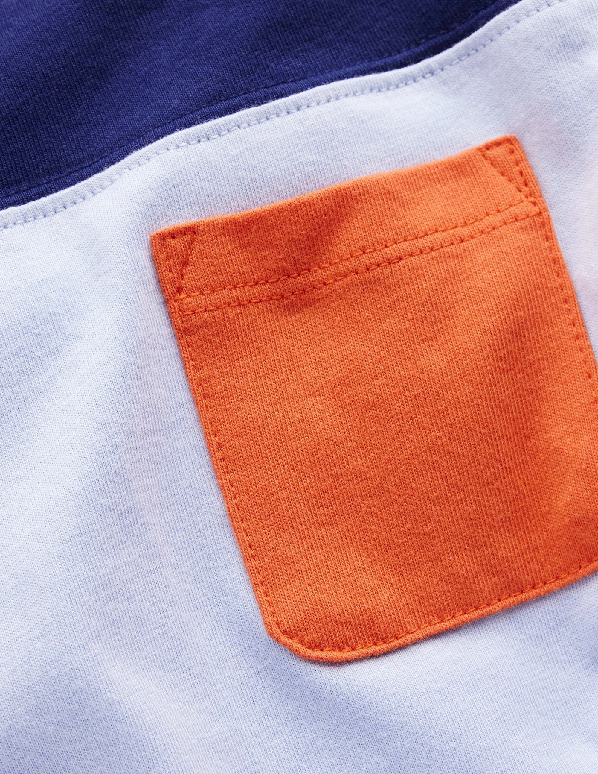 Colourblock T-Shirt-Glacier Blue Colourblock Lightweight Material Stretchable Waistband