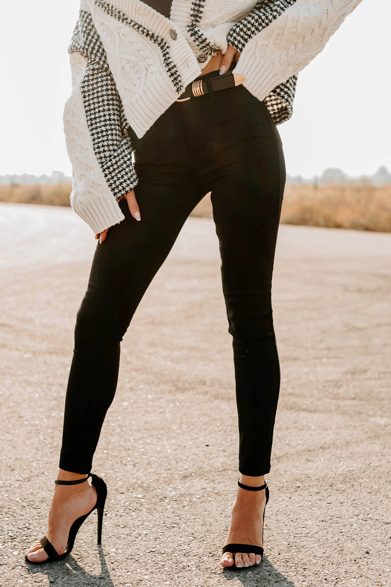 Rogue High Rise Super Skinny Cello Jeans (Black) Simple Comfort