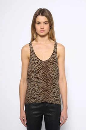 Tarys Satin Top Leaves Low Profile Waistband Integration