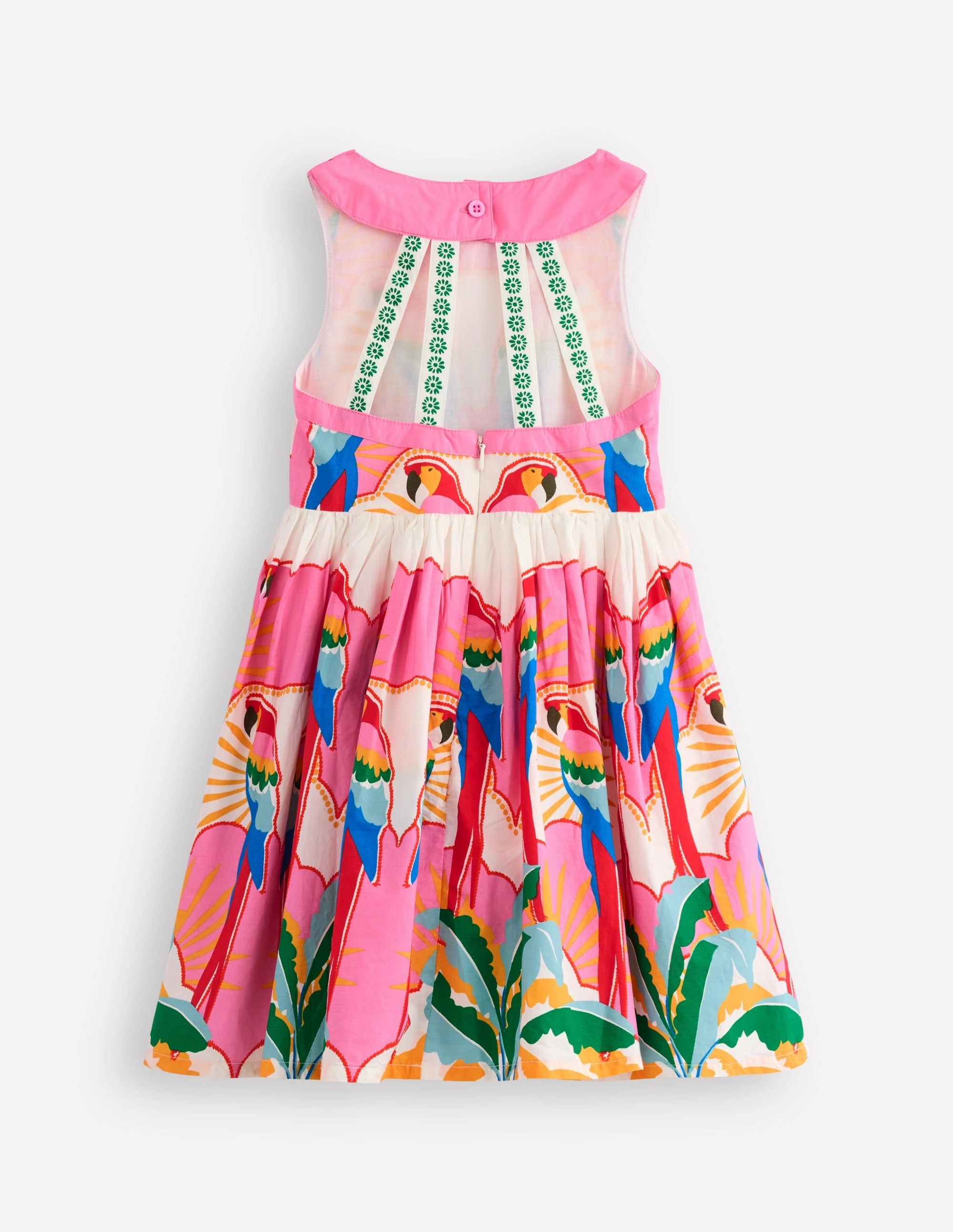 Flowing Lines Harlow Back Detail Dress-Multi Parrot