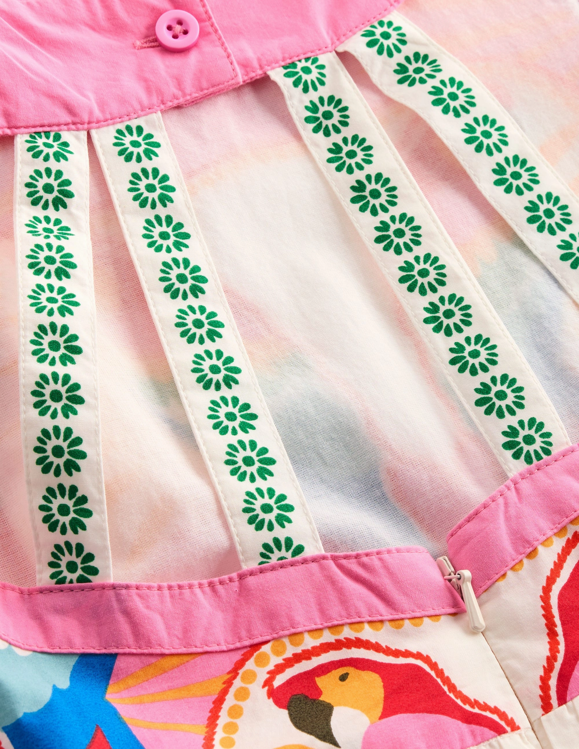 Easy Pick Smart Texture Harlow Back Detail Dress-Multi Parrot