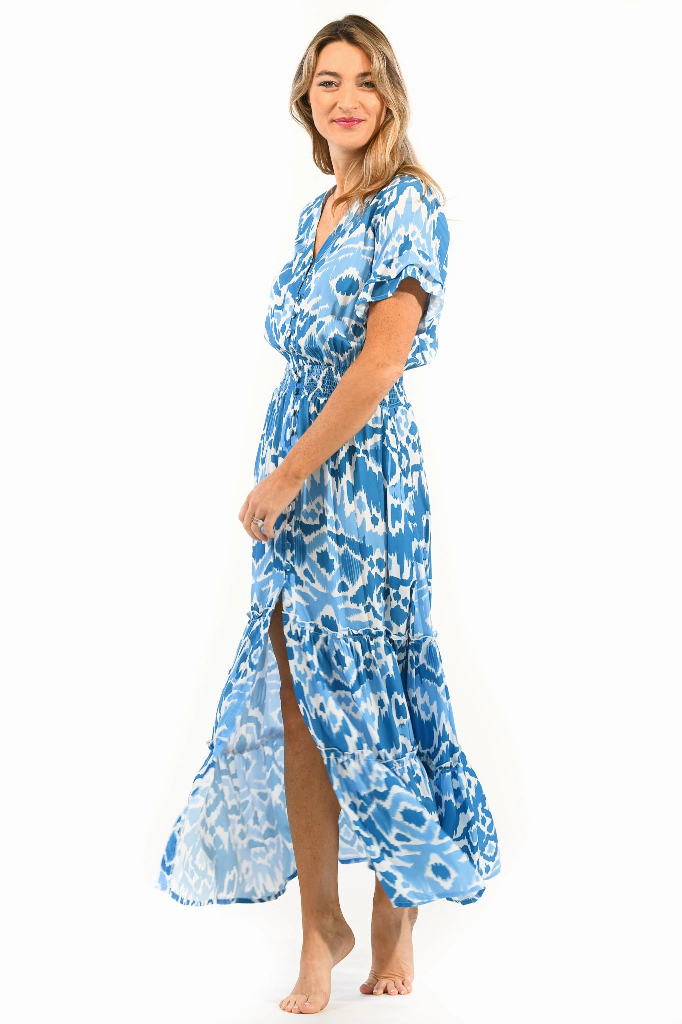 Timeless Design Comfy Flex Christina Dress / Aegean Ikat