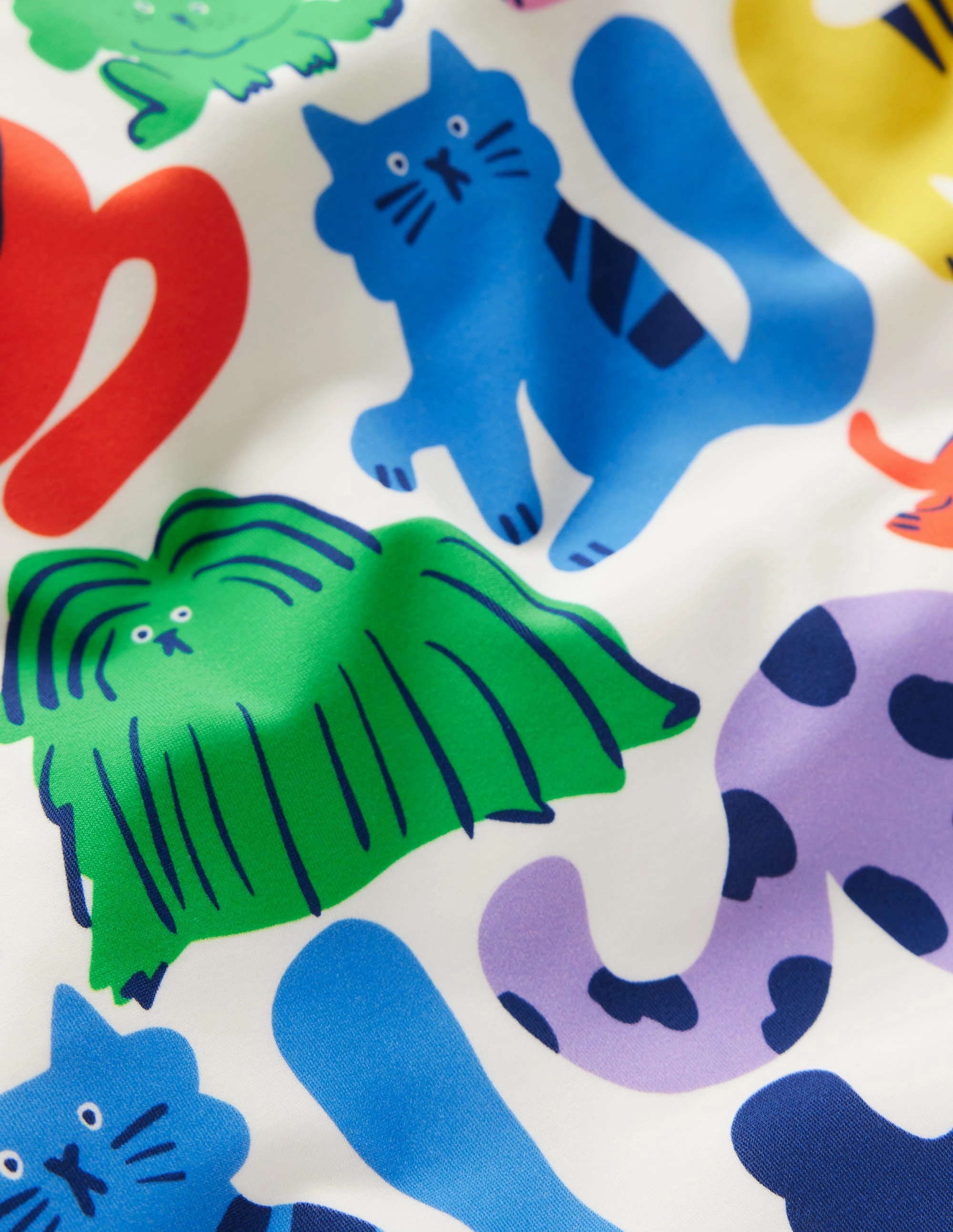 Cross-back Printed Swimsuit-Multi Oatmeal Rainbow Pets UV Resistant Coating Elastic Free Edging