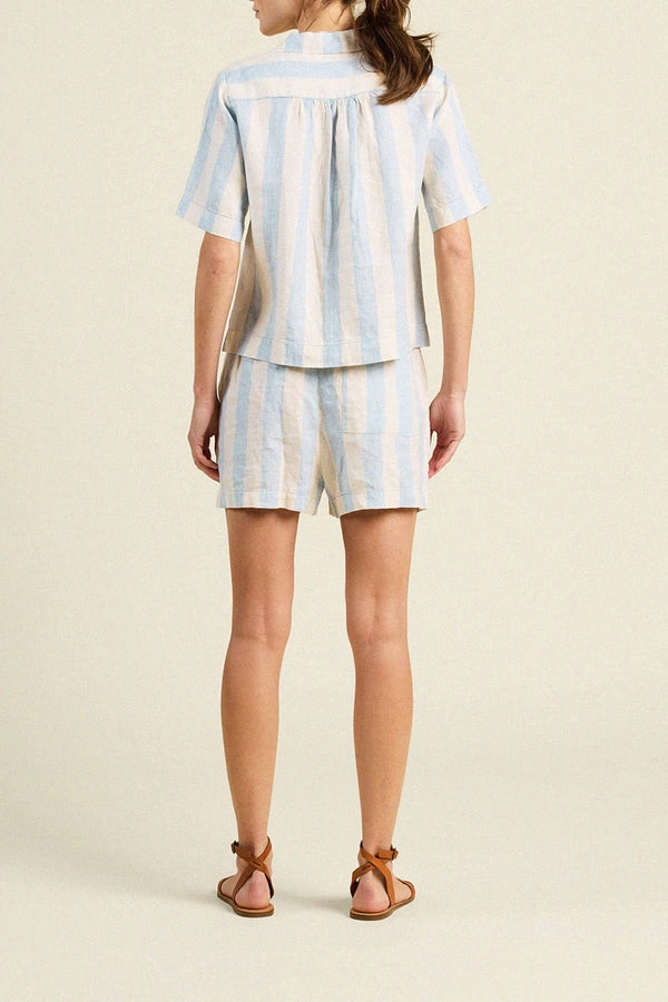 V-neck Shirt Recycled Material Blend NICO SHIRT