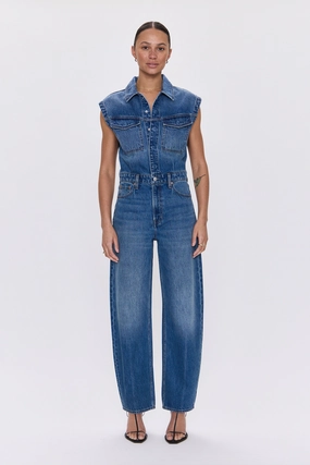 ACE JUMPSUIT Pearl-Detail Coral Soft