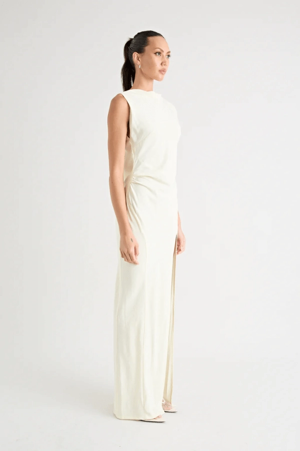 Matia Gown Butter Feminine off-the-shoulder gown