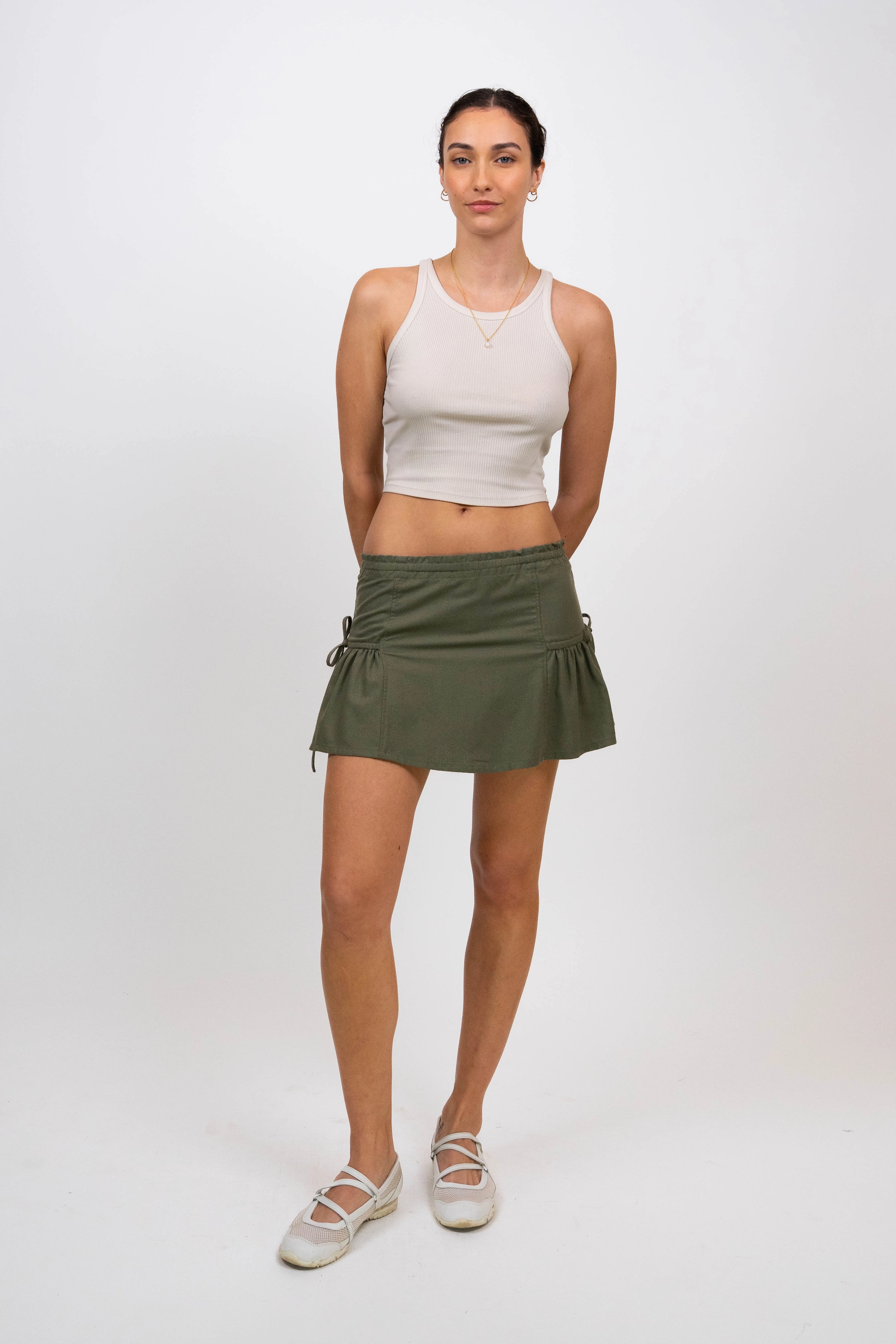 Anti Snag Fabric Olive Mini Muse (Sizes XS - M)