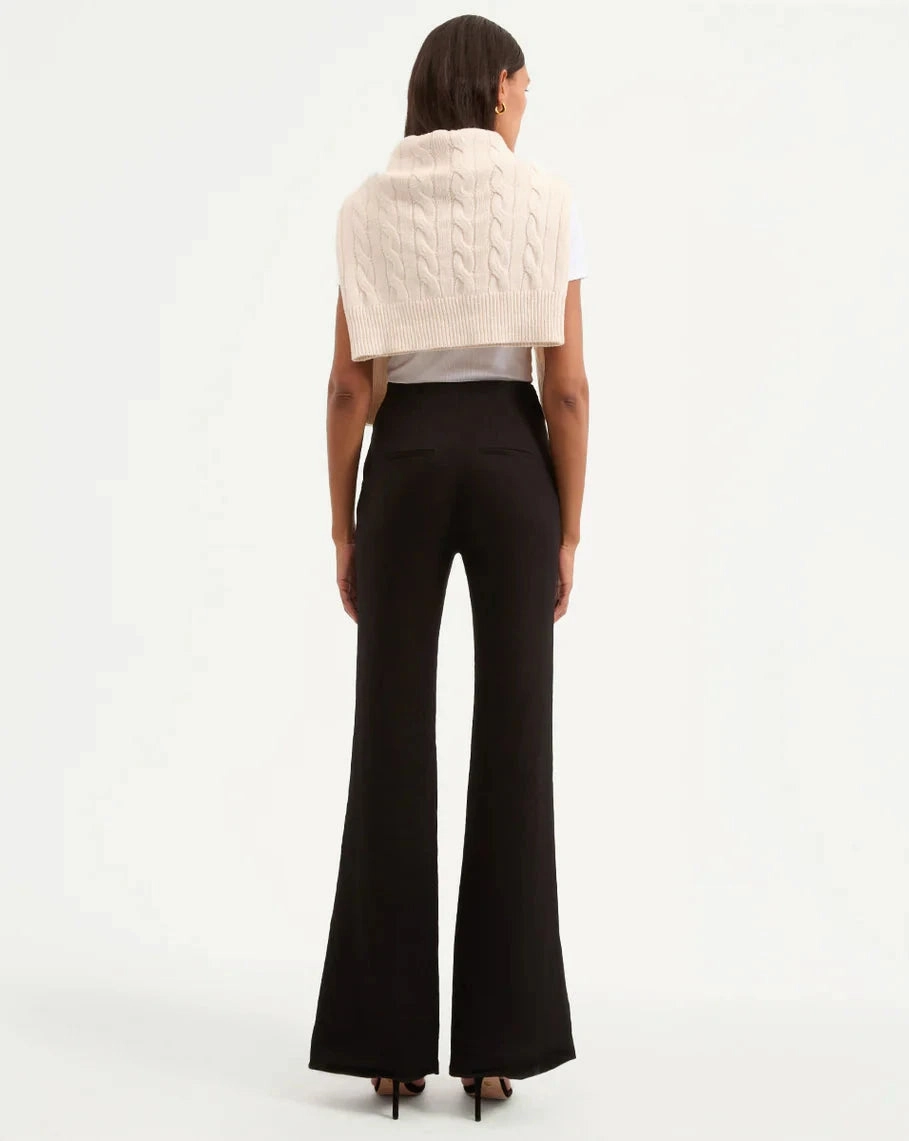 Komi Stretch-Linen Pant Black hypoallergenic material