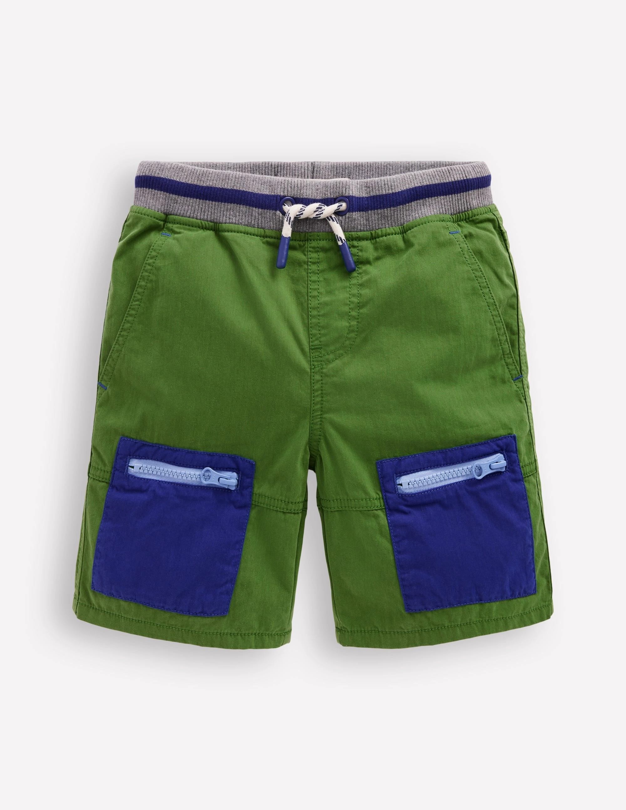DoubleLayeredKnees Hypoallergenic Lining Adventure Shorts-Broccoli Green