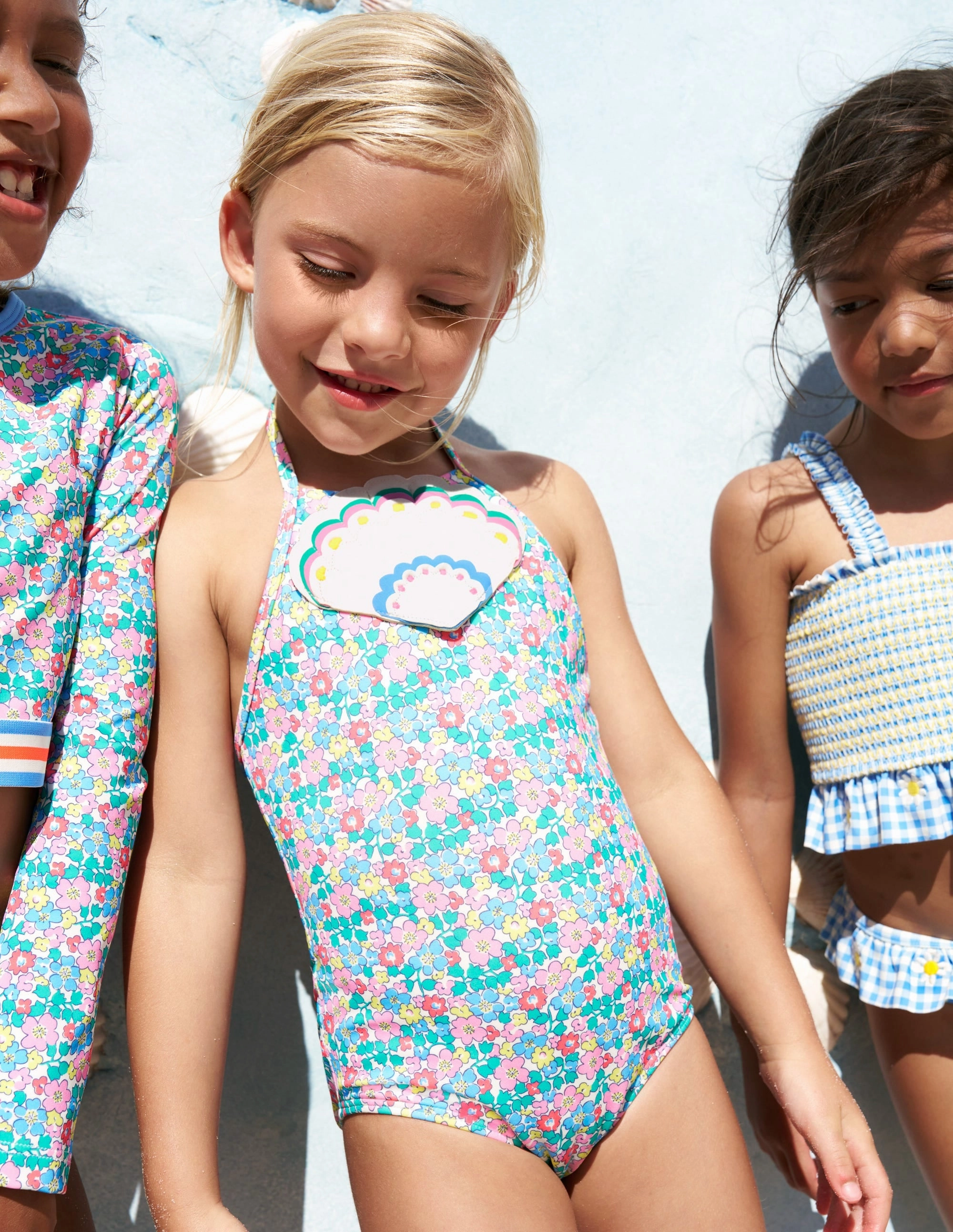 Ellery Fun Logo Swimsuit-Multi Flowerbed Shell Active Beachwear