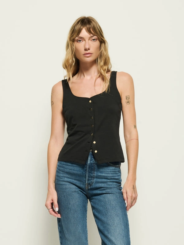 BRYA TANK Colorfast Dye Method Convertible Neckline